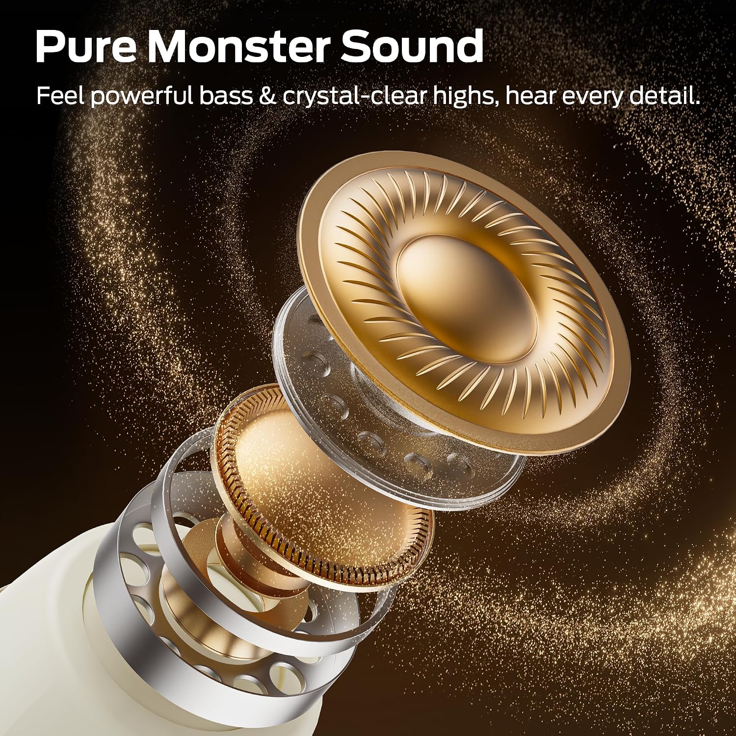 Detalle de Monster Sleep Ear100 W57 Sleep Earbuds, Side-Sleeper Design, Stereo Sound, IPX6