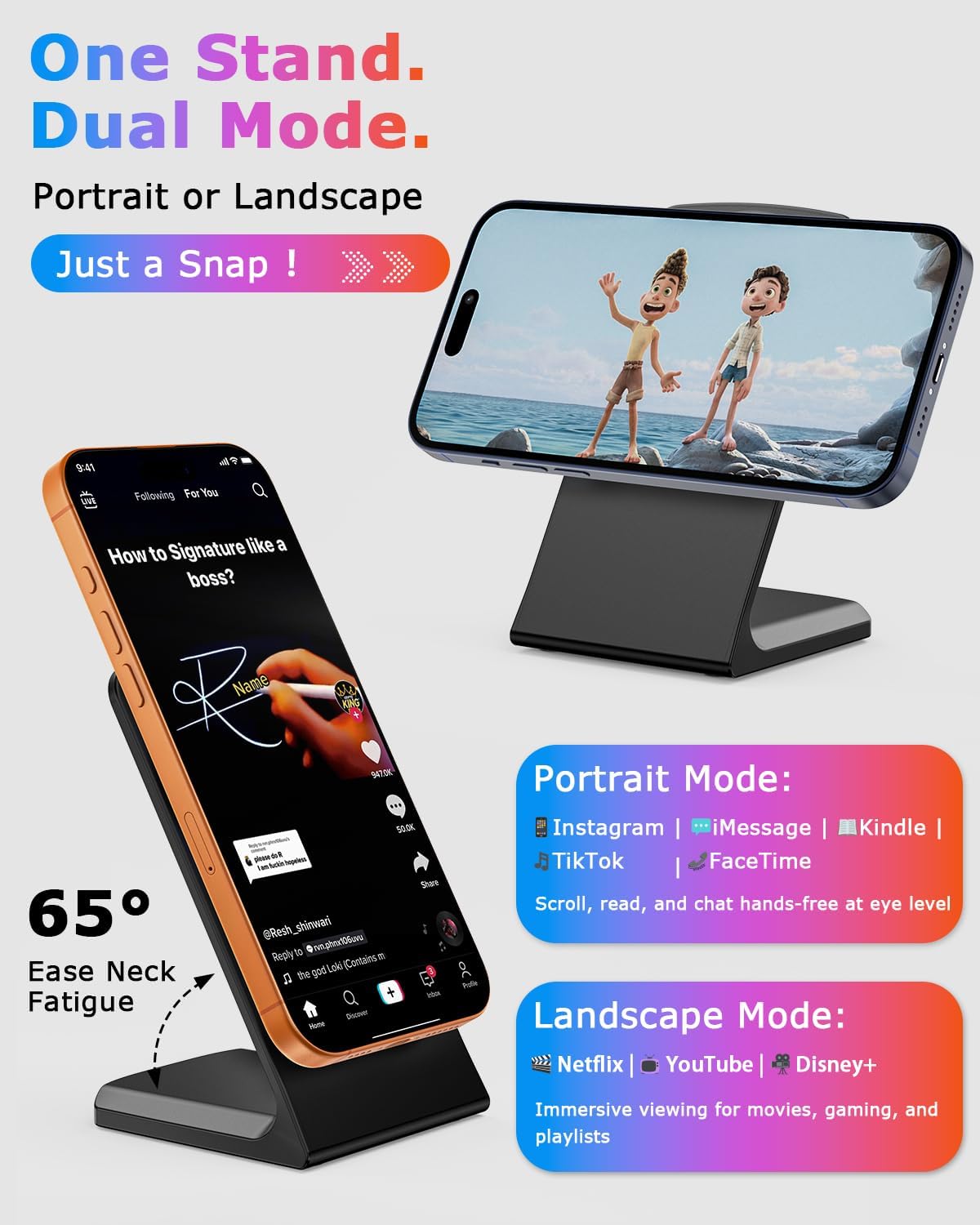 Detalle de MagSafe Charger Stand 15W Magnetic Wireless Charger