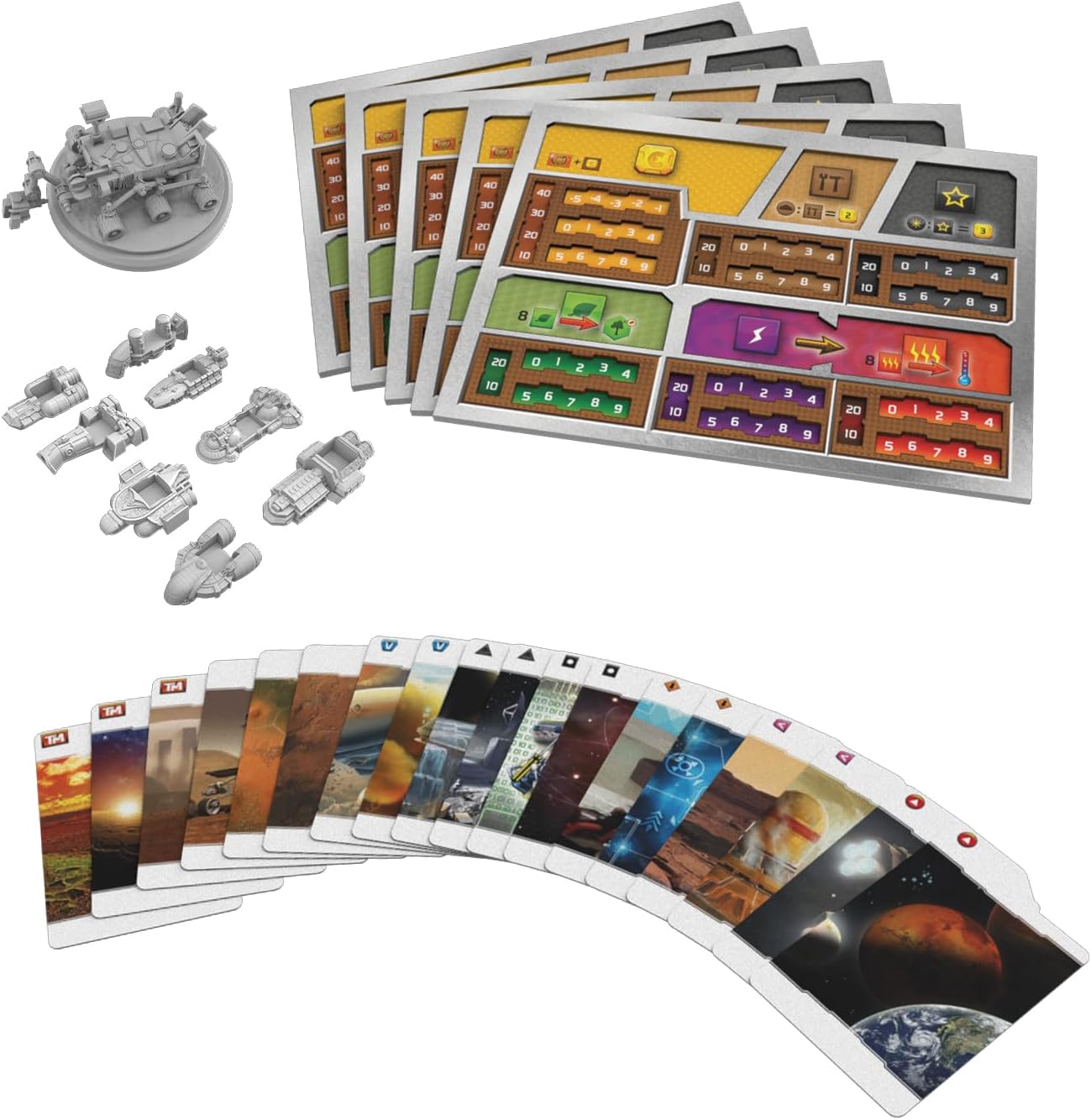 Detalle de Ghenos Games Terraforming Mars Big Box con tessere 3D e organizer per espansioni