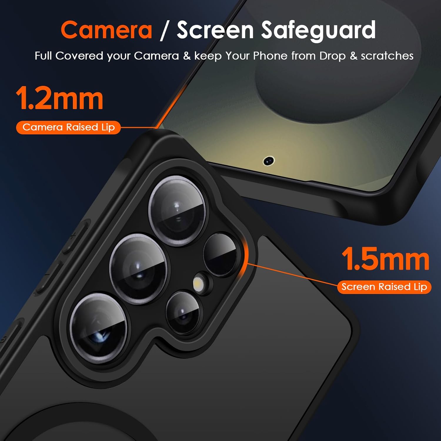 Thumbnail 6 de ivoler Magnetic Case for Samsung Galaxy S25 Ultra 5G (6.9") – MagSafe compatible slim shockproof cover, black