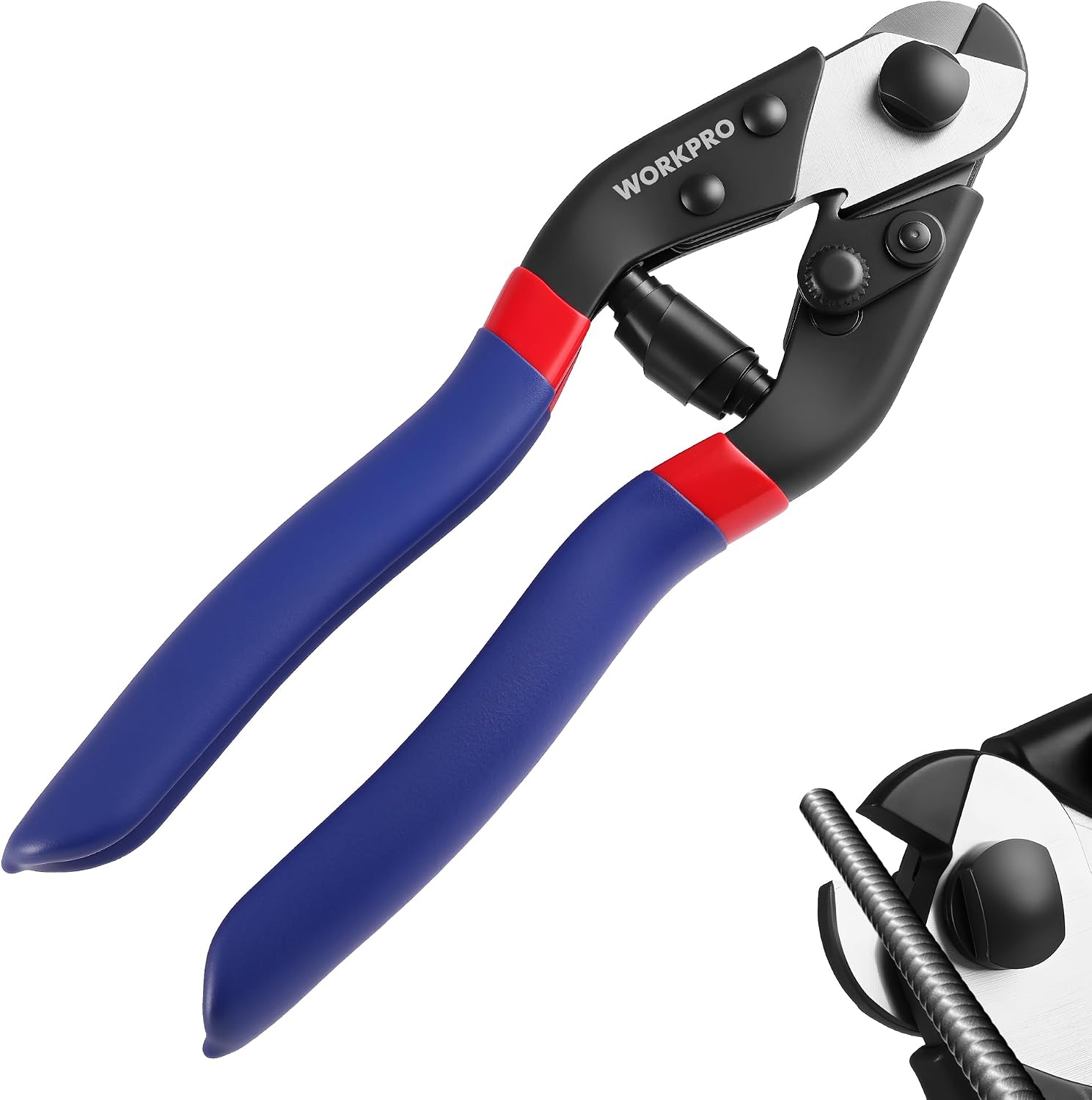 Detalle de WORKPRO W015066AE draadsnijder 190 mm van chroom-vanadiumstaal
