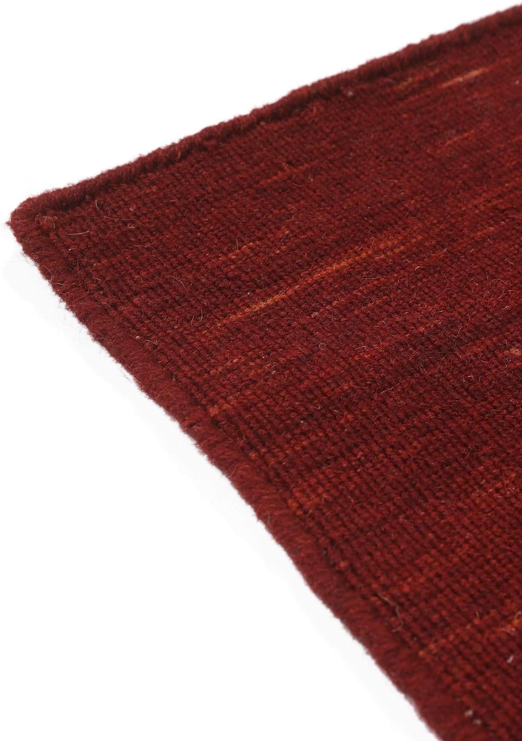 Detalle 2 de RugVista Handloom flat Kilim Rug, 200 x 300 cm, Dark Red, Wool and Cotton