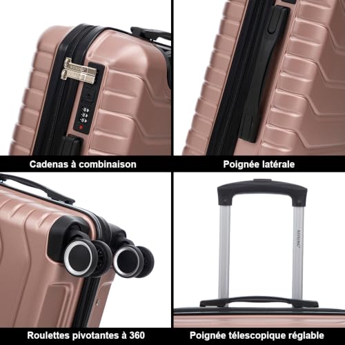Detalle 1 de RAYKONG RK12, valise cabine 40 L en polycarbonate à serrure intégrée