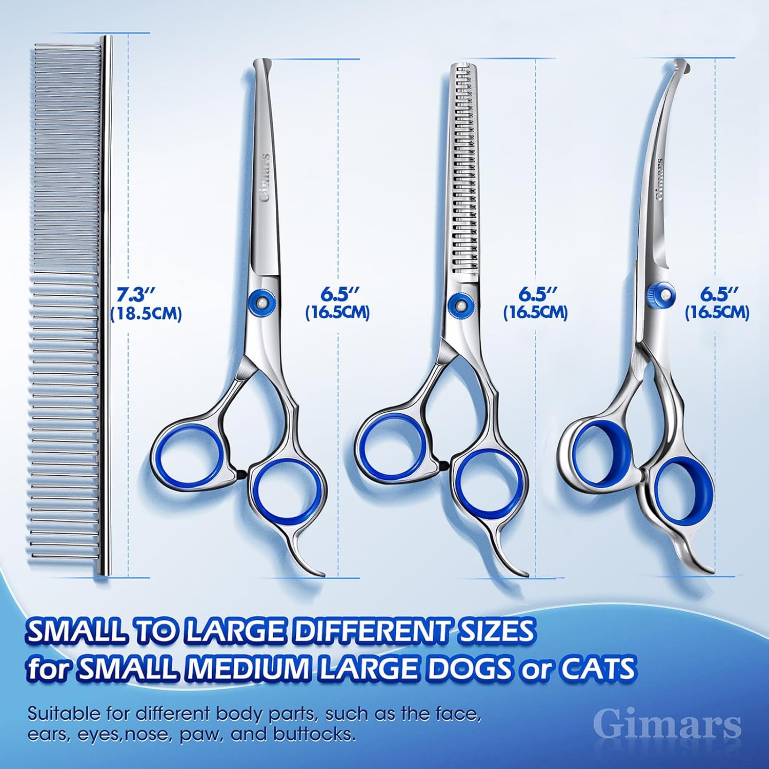 Detalle 2 de Gimars pet grooming scissors set