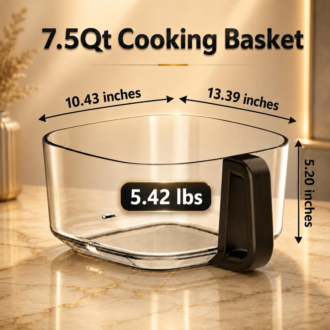 Thumbnail 4 de BOSWELL Glass Air Fryer (7.5QT) with Transparent Fry Bowl and 360° Hot Air Circulation