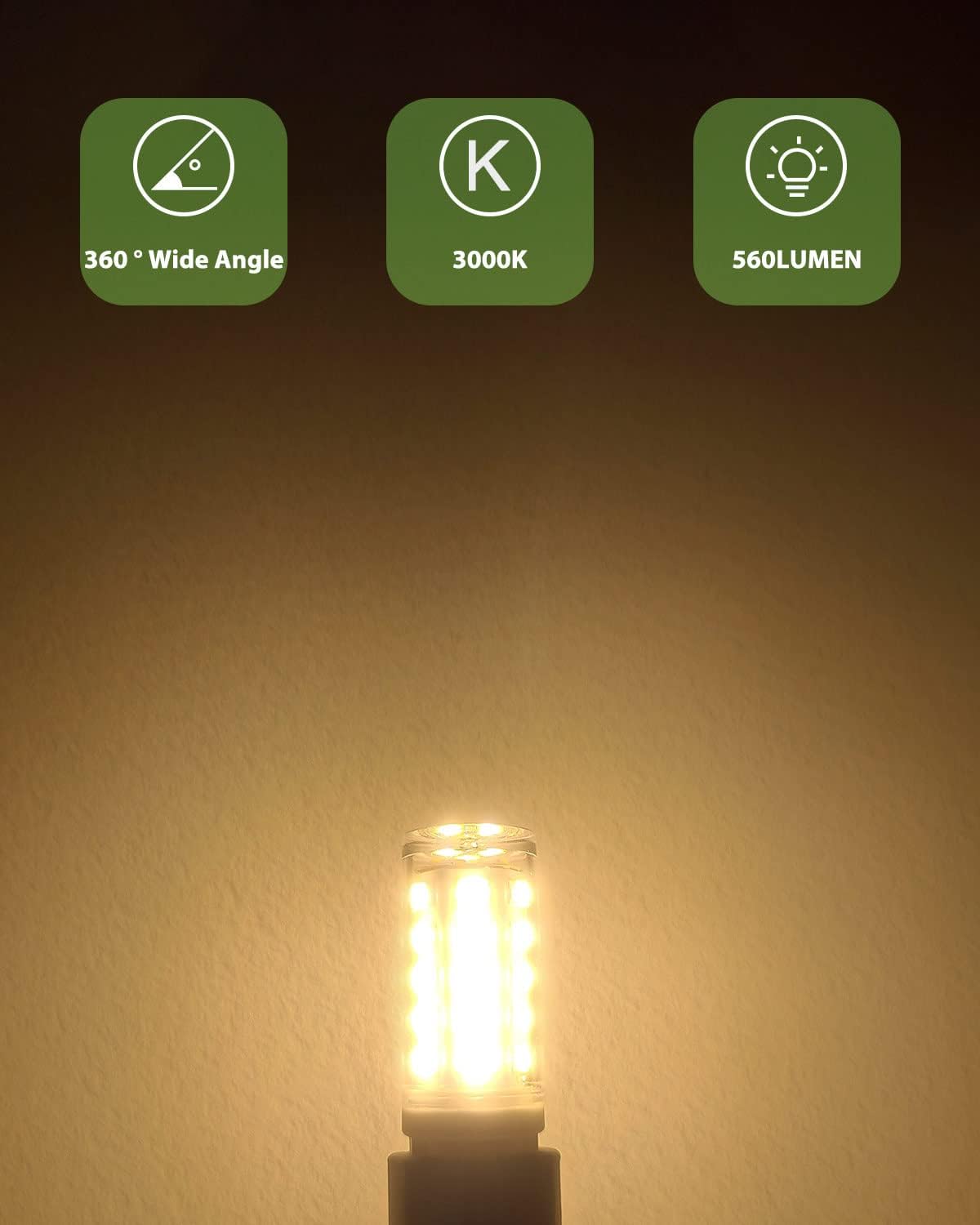 Detalle 2 de G9 LED Bulb Warm White 3000K, 5W 560lm Capsule (Non-Dimmable) – 6 Pack