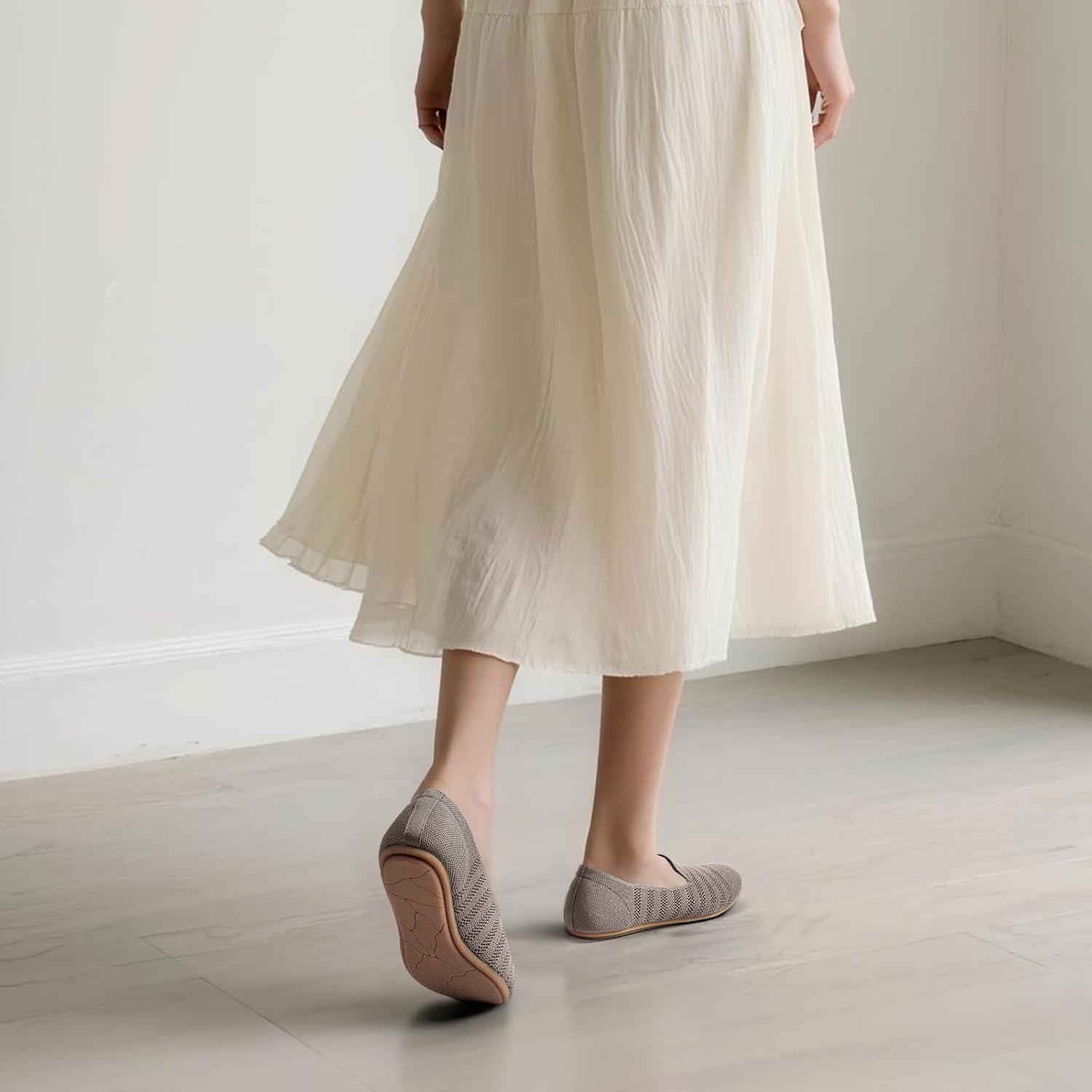 Thumbnail 4 de Puxowe Damen Ballerina Slip On Strick – Bequeme flache Schuhe für Alltag