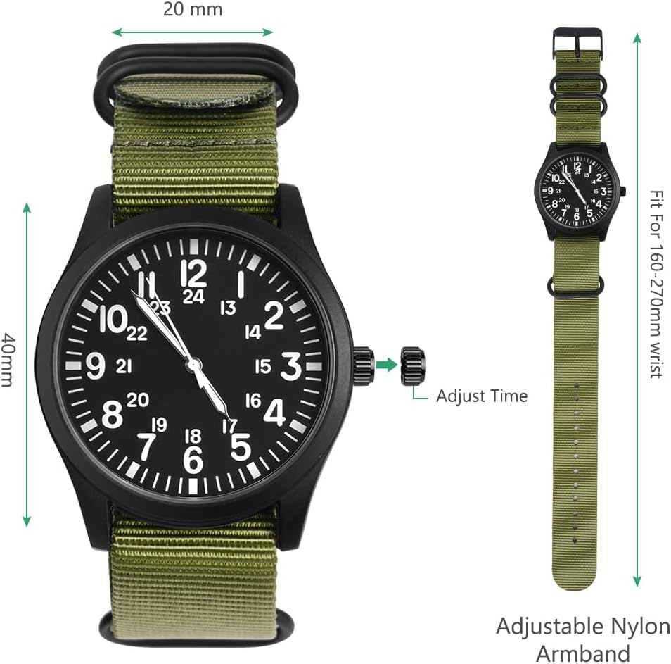 Detalle 2 de Vicloon Herren Armbanduhr reloj 45 mm