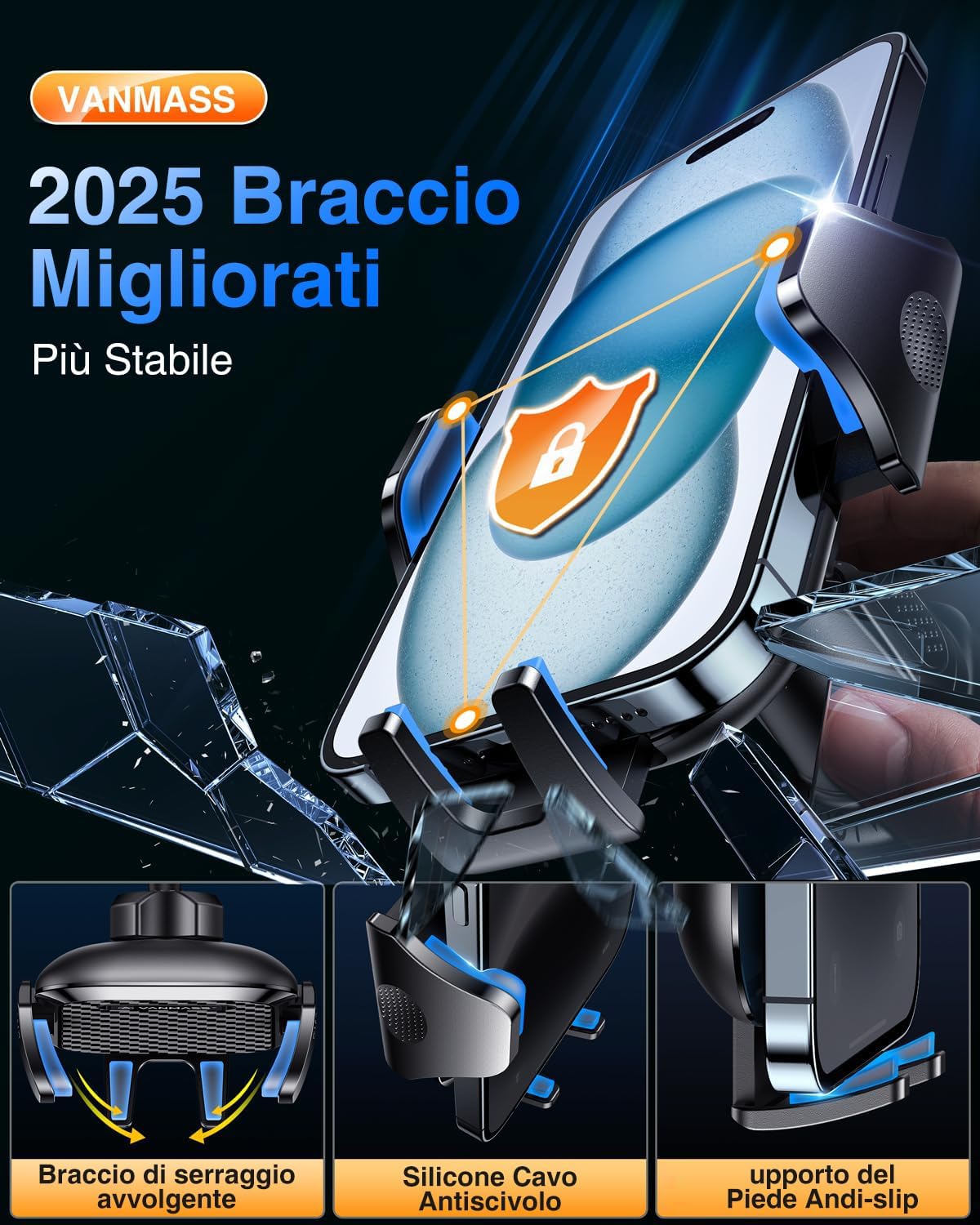 Thumbnail 2 de VANMASS 2025 Supporto per Telefono Auto 360°