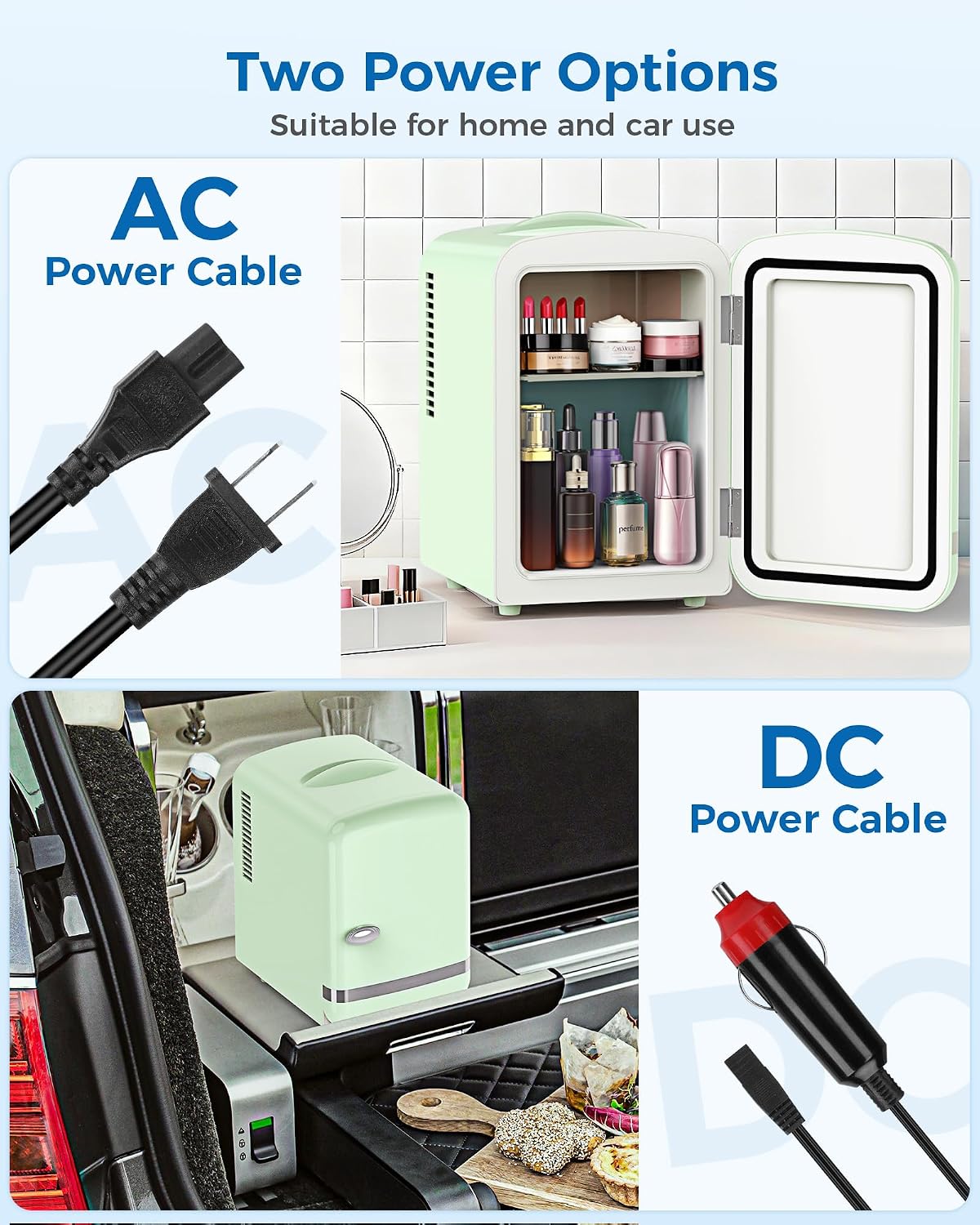 Thumbnail 2 de Electactic LY2504L2 4L Mini Fridge for Skincare, AC/DC, Green