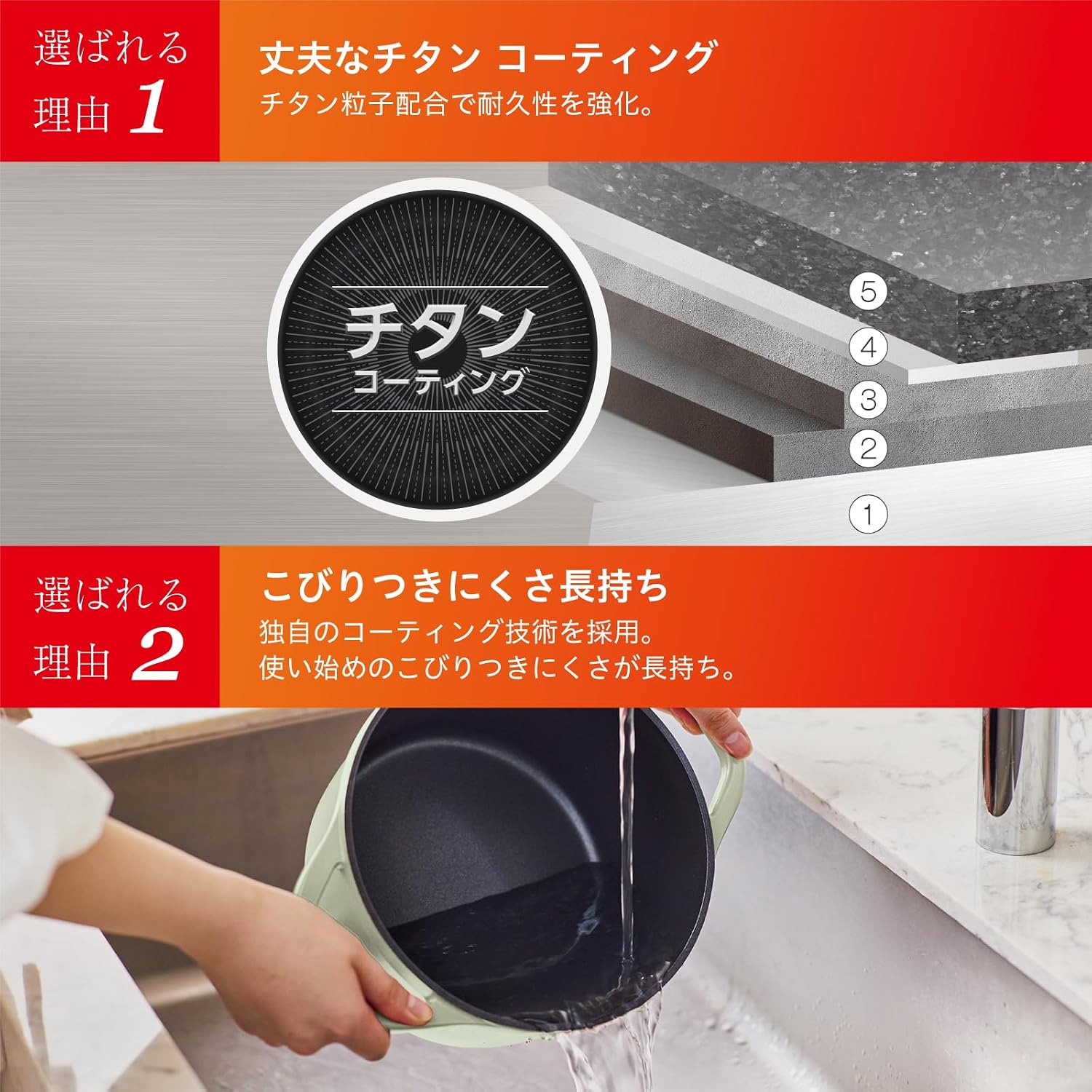 Detalle de ティファール キャストライン エアココット E26846 24cm テラコッタ 軽量両手鍋