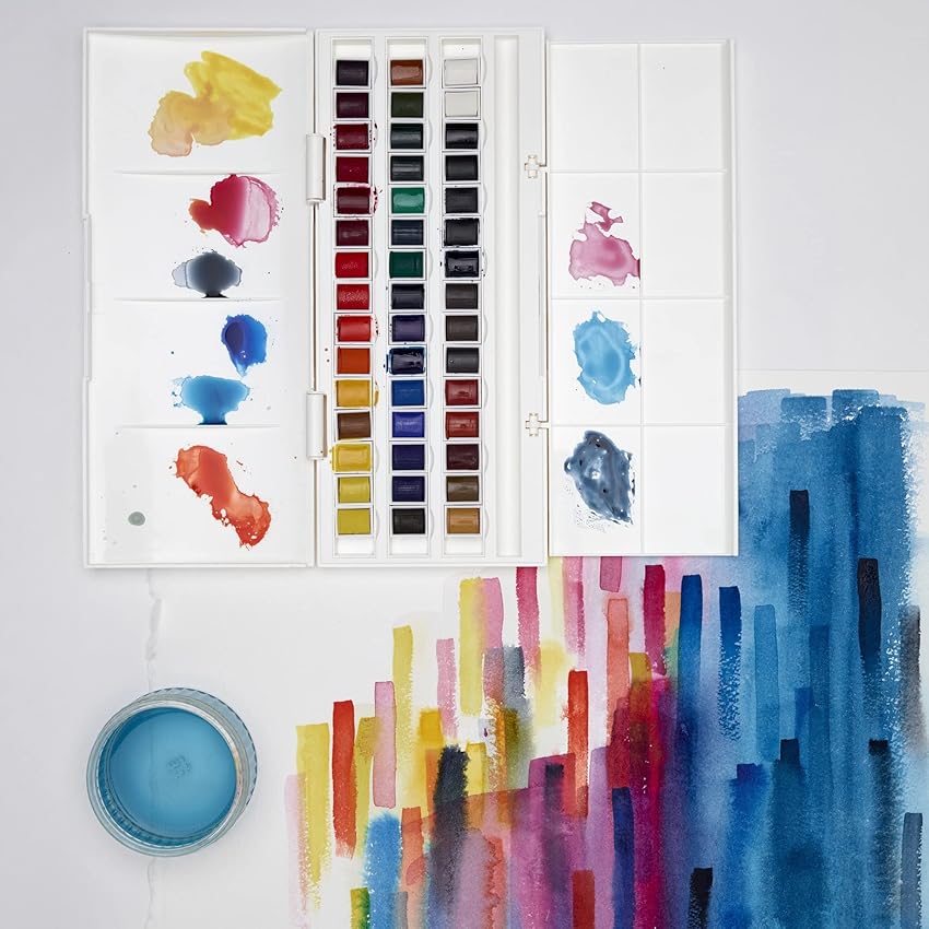 Thumbnail 1 de Winsor and Newton Cotman set acuarela 45 medias sartenes y 1 pincel 🎨