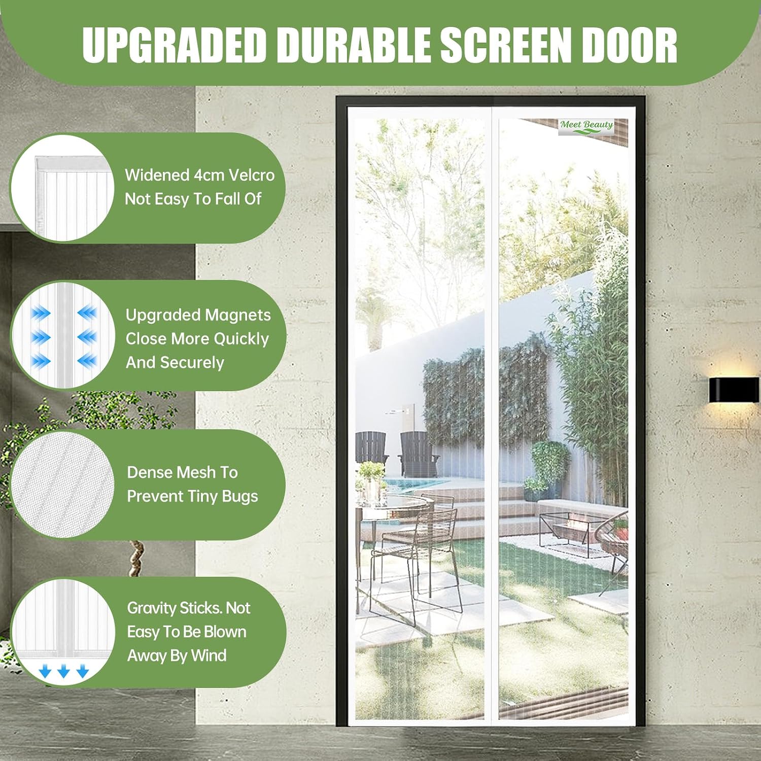 Thumbnail 5 de Meet Beauty Zanzariera Magnetica 120 x 250 cm per Porta – Bianco