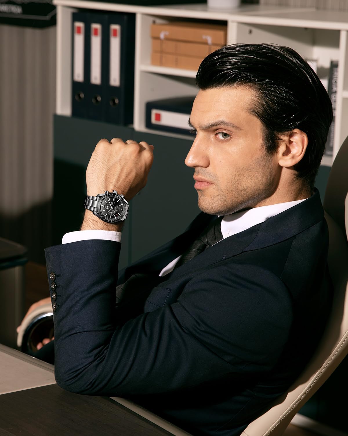 Detalle 2 de BENYAR Herren-Chronograph 45 mm Analog Quarz
