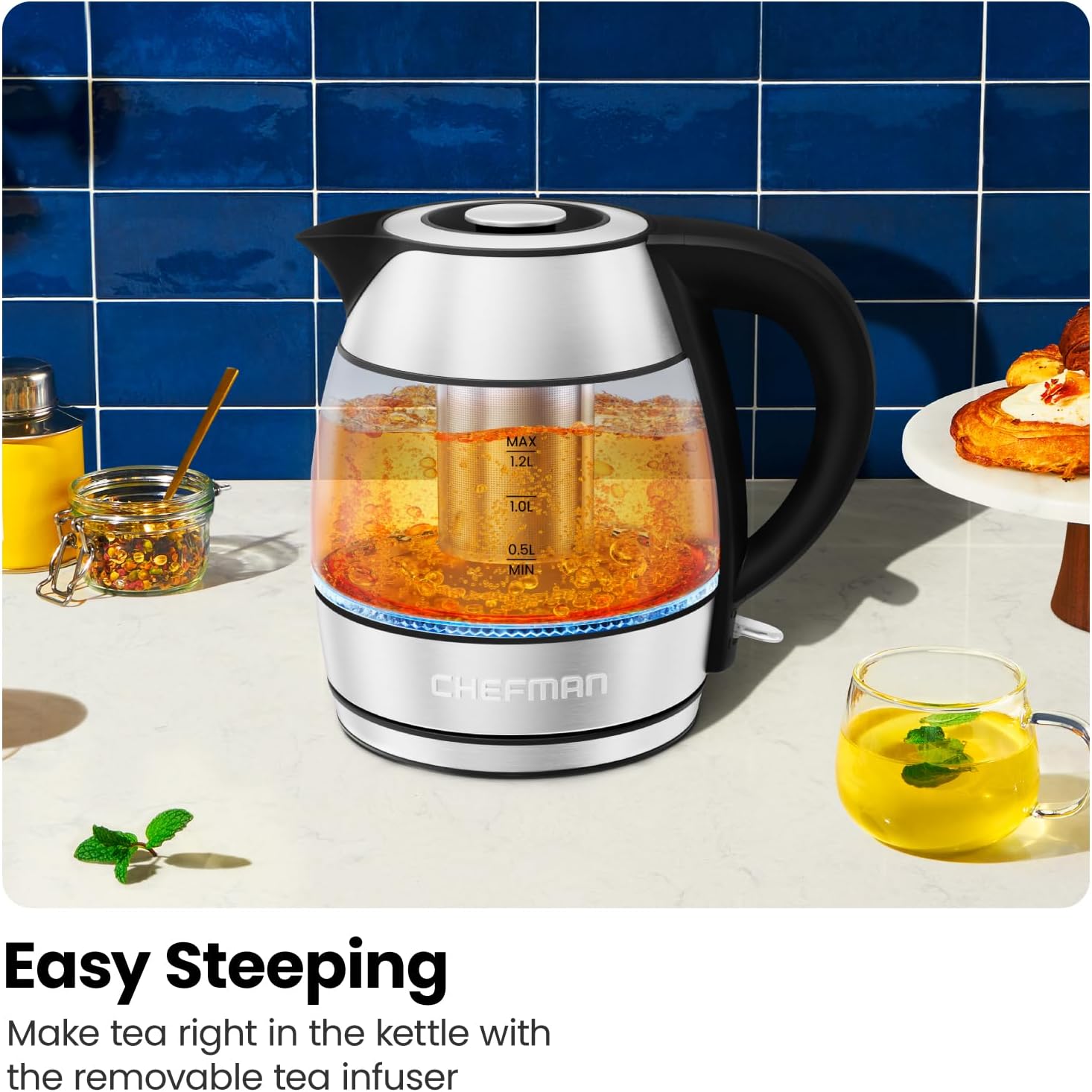 Thumbnail 5 de CHEFMAN Electric Kettle 1.2L 1500W with Infuser