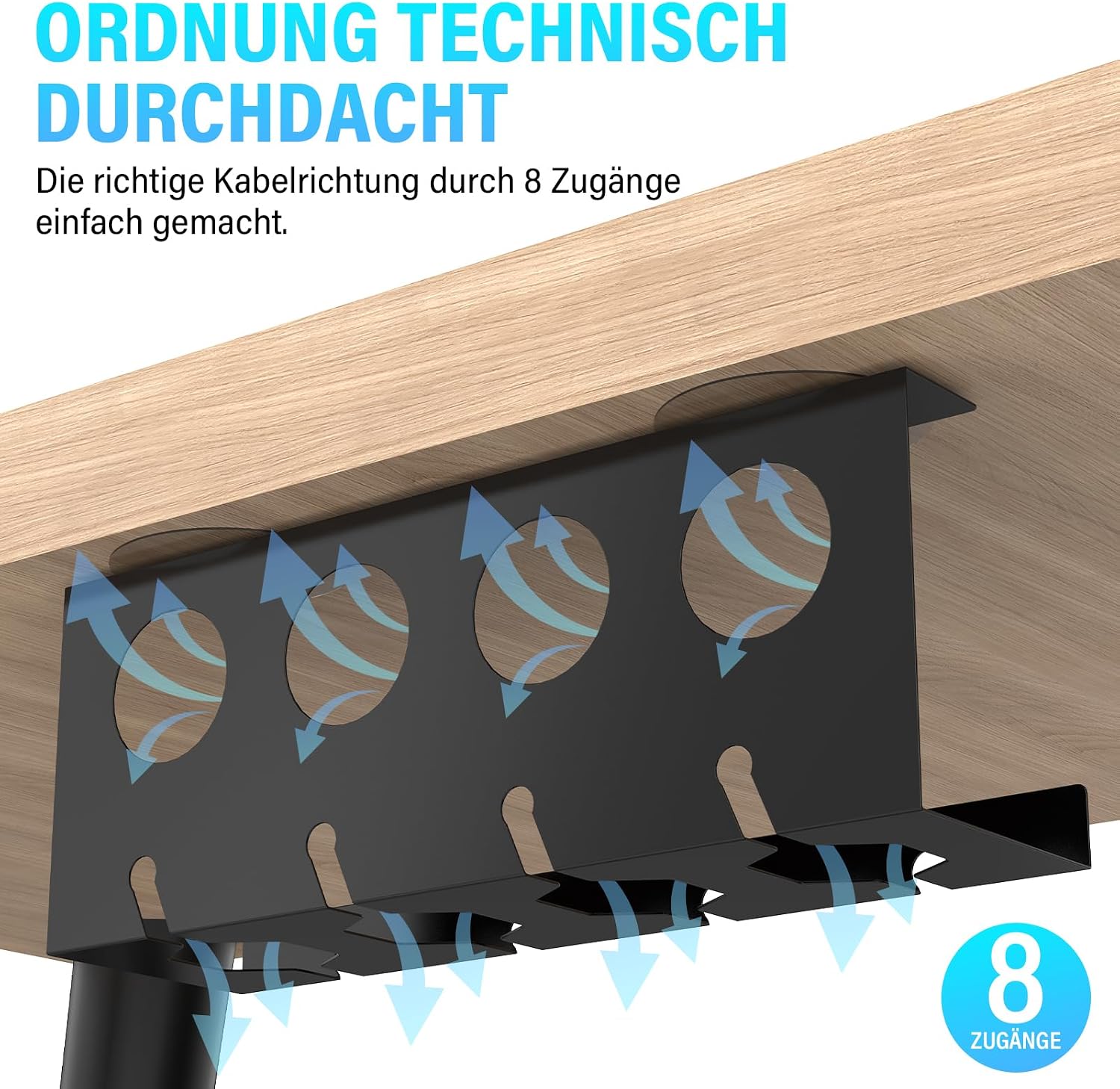 Thumbnail 4 de Kabelkanal Schreibtisch 2er Set für Ordnung