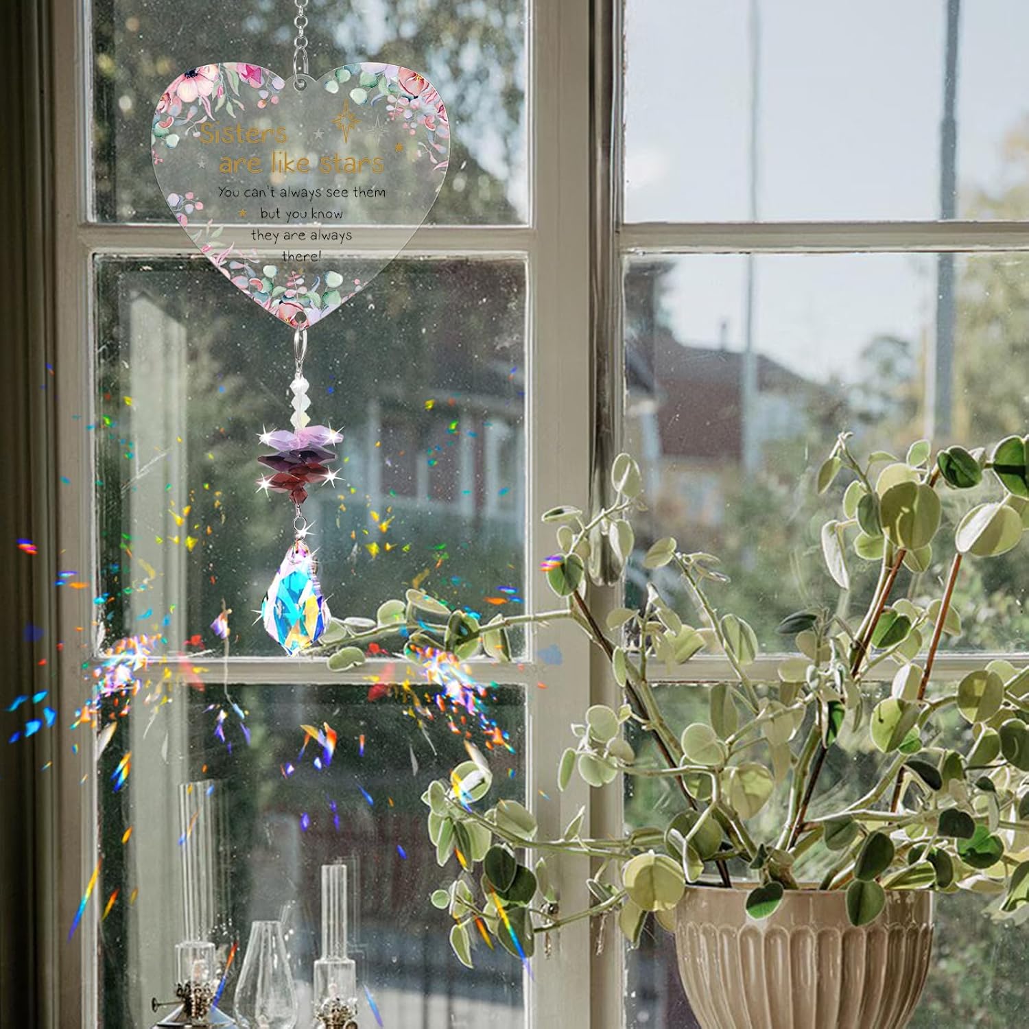 Thumbnail 3 de Sister Gifts Crystal Suncatcher for Sister