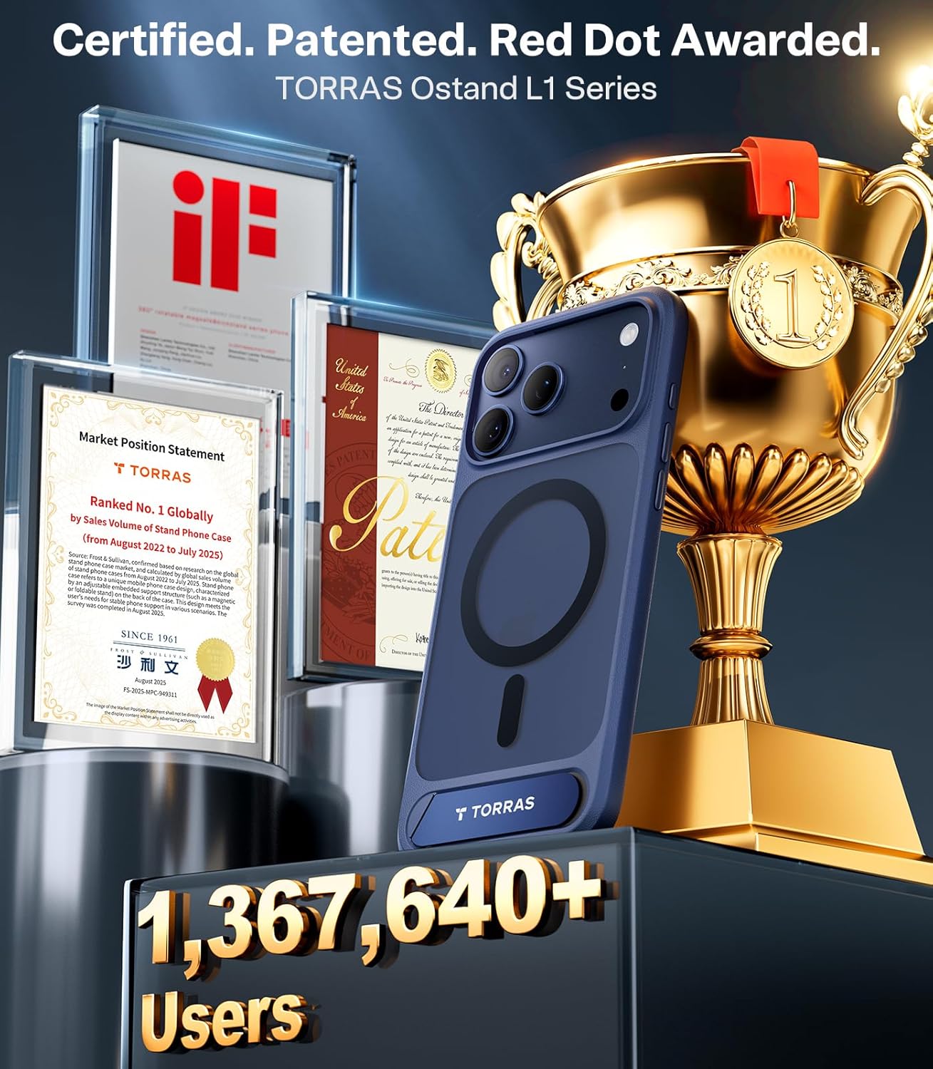Thumbnail 5 de TORRAS iPhone 17 Pro Case Magnetic 1 Stand
