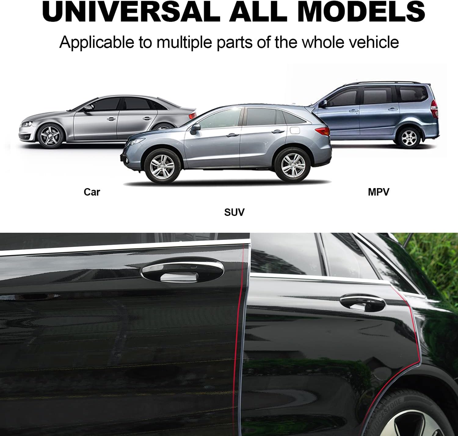 Thumbnail 6 de MRCPRIAN Transparent Widen Car Door Edge Protector