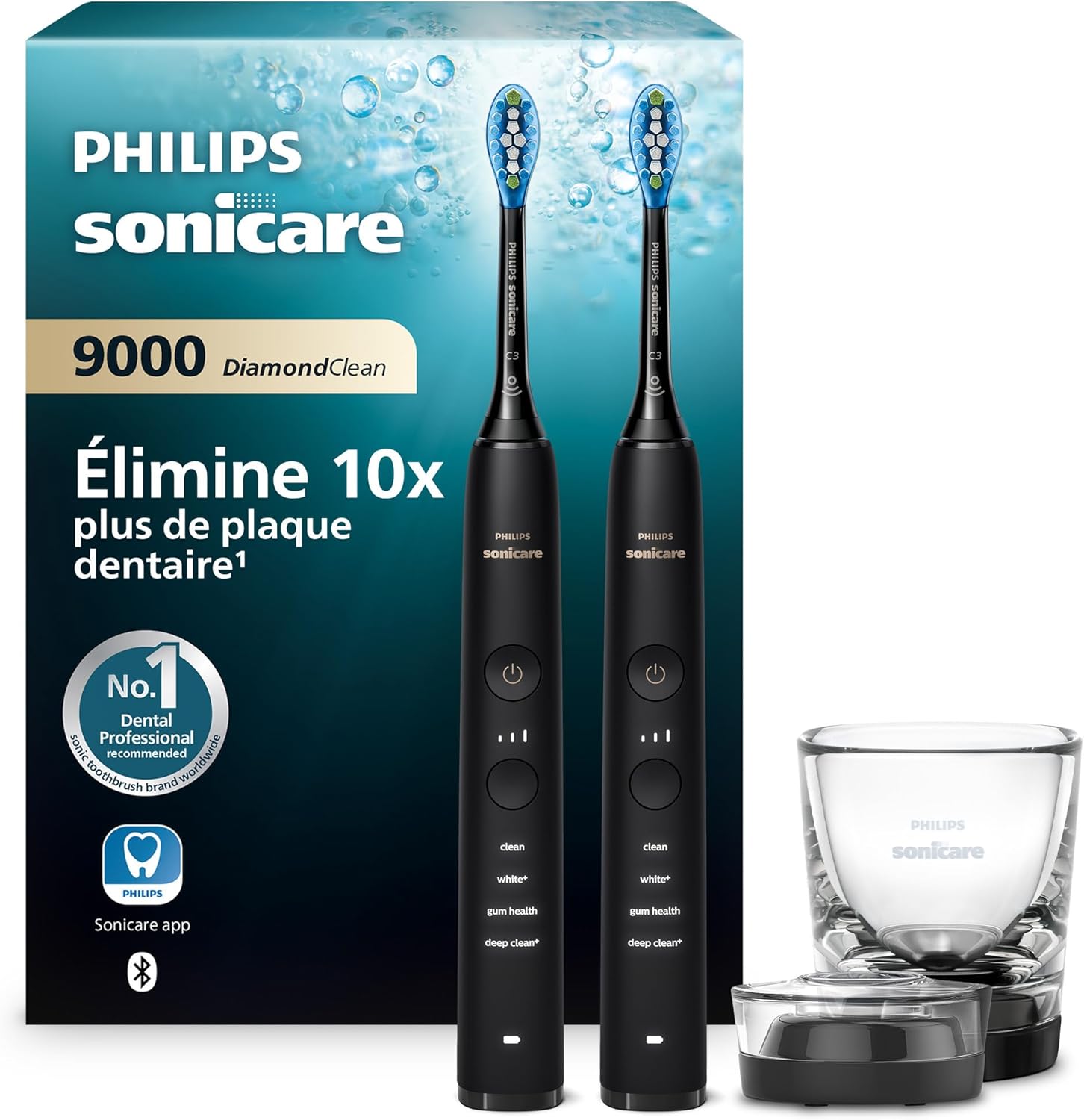 Detalle de Philips Sonicare DiamondClean 9000 HX9914/54 – Pack de 2 brosses soniques intelligentes
