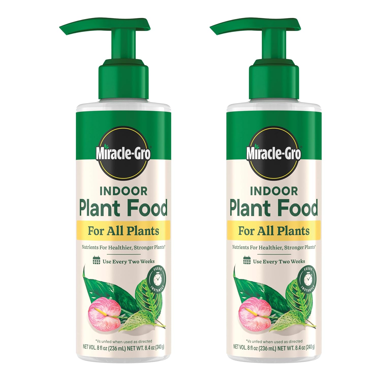 Detalle de Miracle-Gro Indoor Plant Food for All Plants, 8 fl oz (2-Pack)