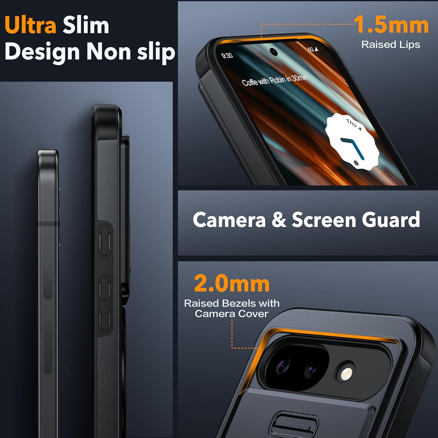 Thumbnail 3 de AMILIFECASES Pixel 10a Case with 9H