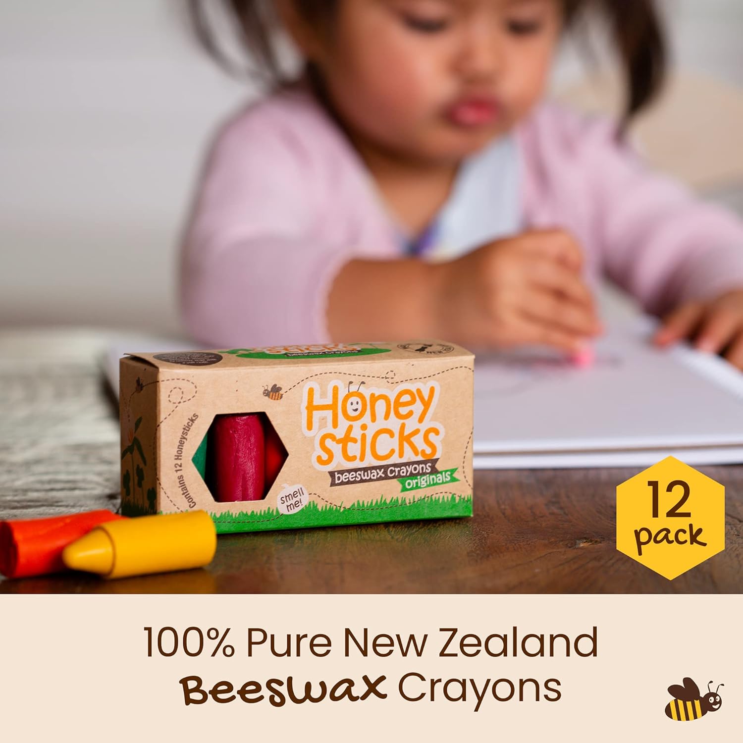 Thumbnail 1 de Honeysticks 100% Pure Beeswax Crayons (12 Pack) 🎨