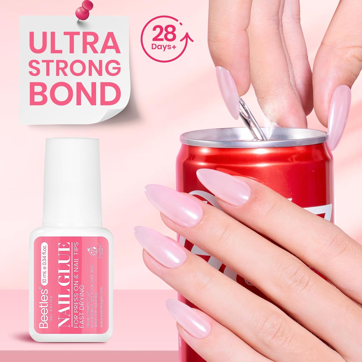 Detalle de Beetles 10ML Super Strong Nail Glue (No-UV) for Press-Ons, Nail Tips & Acrylic Nails