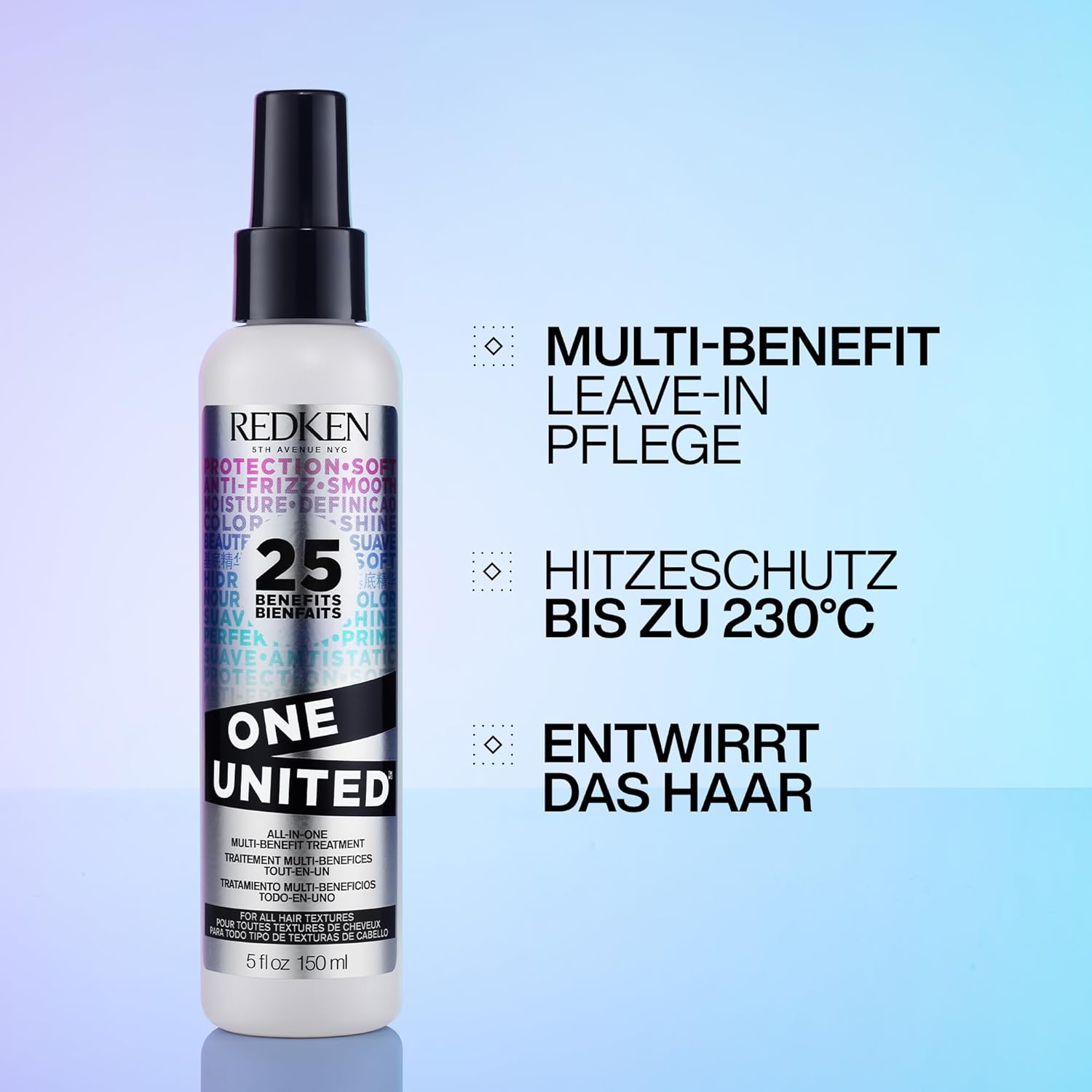 Thumbnail 1 de Redken One United Multi-Benefit Treatment: Feuchtigkeitsspendendes Pflege-Spray mit Hitzeschutz & Anti-Haarbruch
