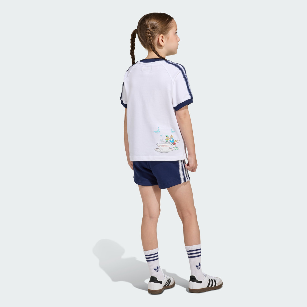 Detalle 2 de Conjunto de camiseta y pantalón corto Adidas Disney (blanco)