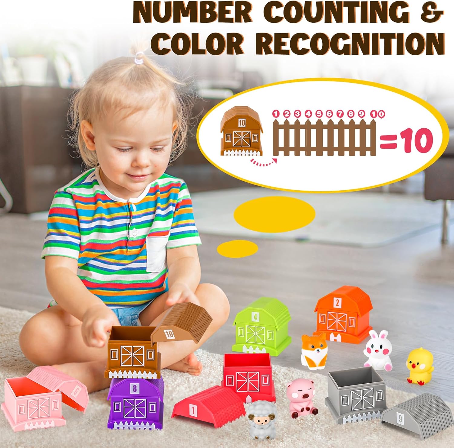 Detalle 2 de Joyreal Farm Animals Toys 10-piece set