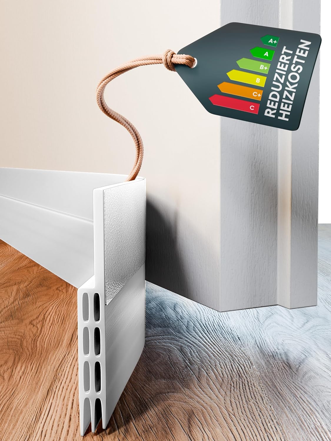 Detalle de Zugluftstopper 100 cm Weiß Türdichtung selbstklebend 🪟