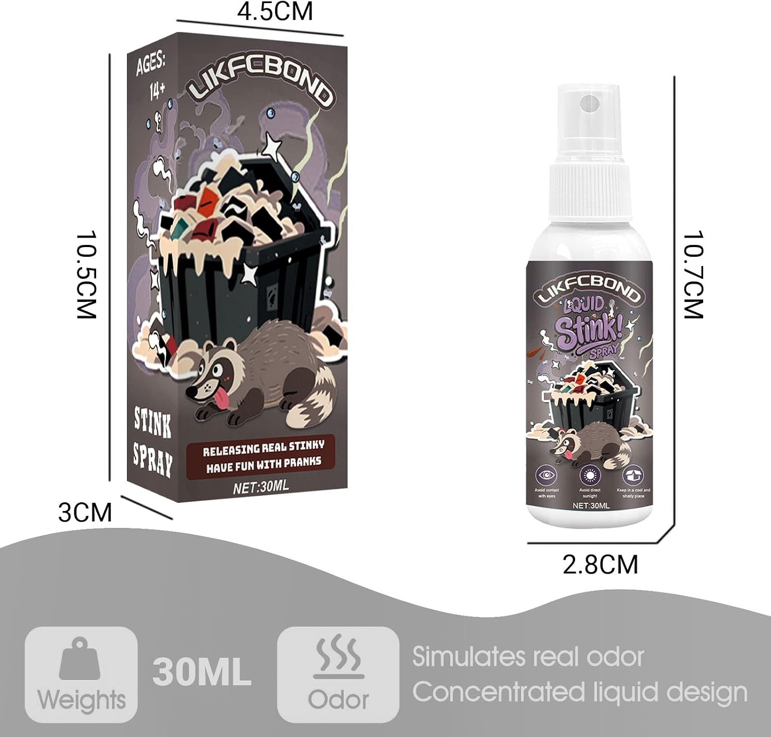 Thumbnail 6 de LIKFCBOND Stink Spray, 30ml Extra Strong Prank Spray