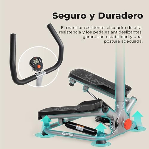 Thumbnail 4 de Sunny Health & Fitness Stair Stepper con manubrio, monitor LCD e regolazione altezza 🏋