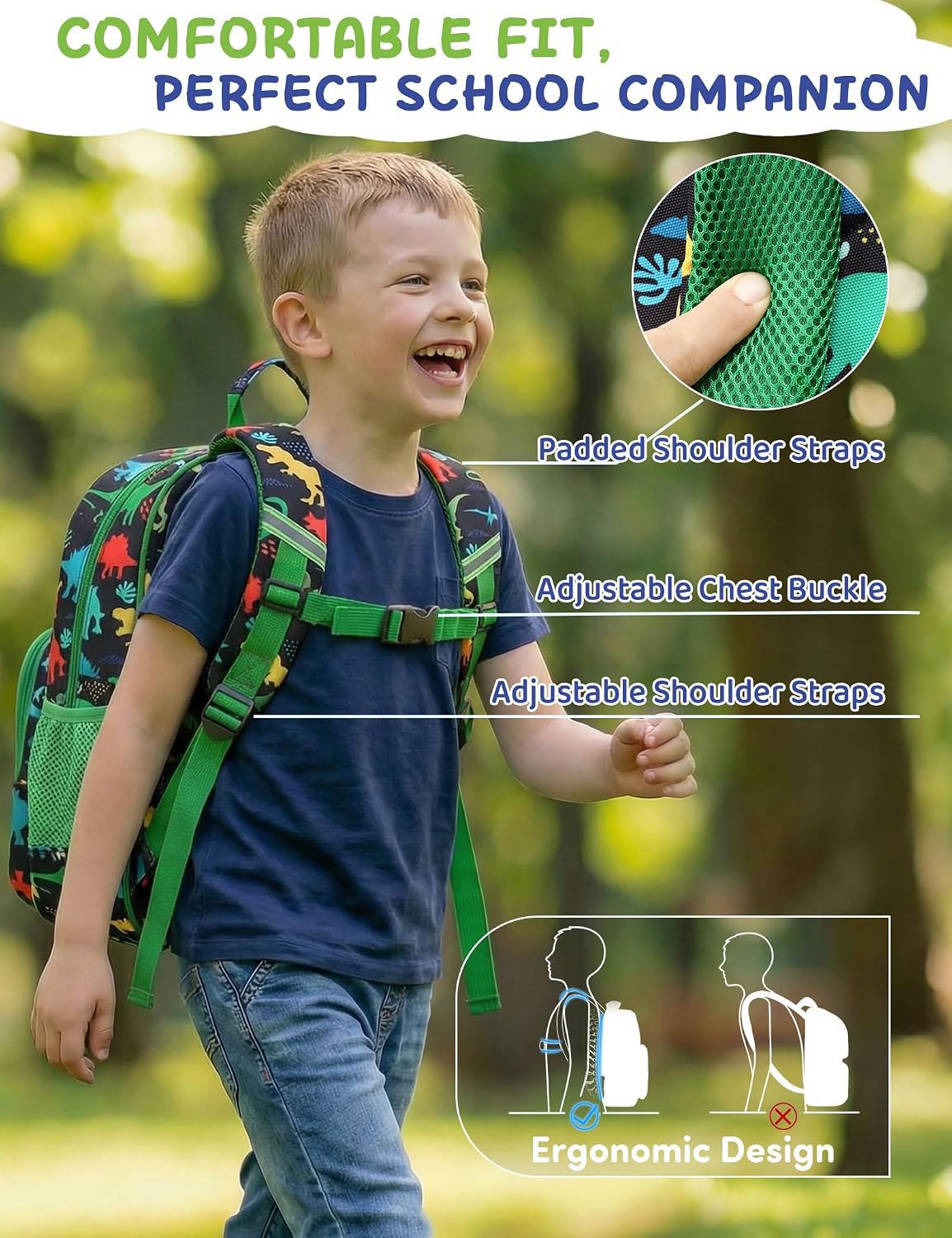 Thumbnail 4 de RAVUO Boys Backpack: Lightweight, Durable School Rucksack for Ages 5–8