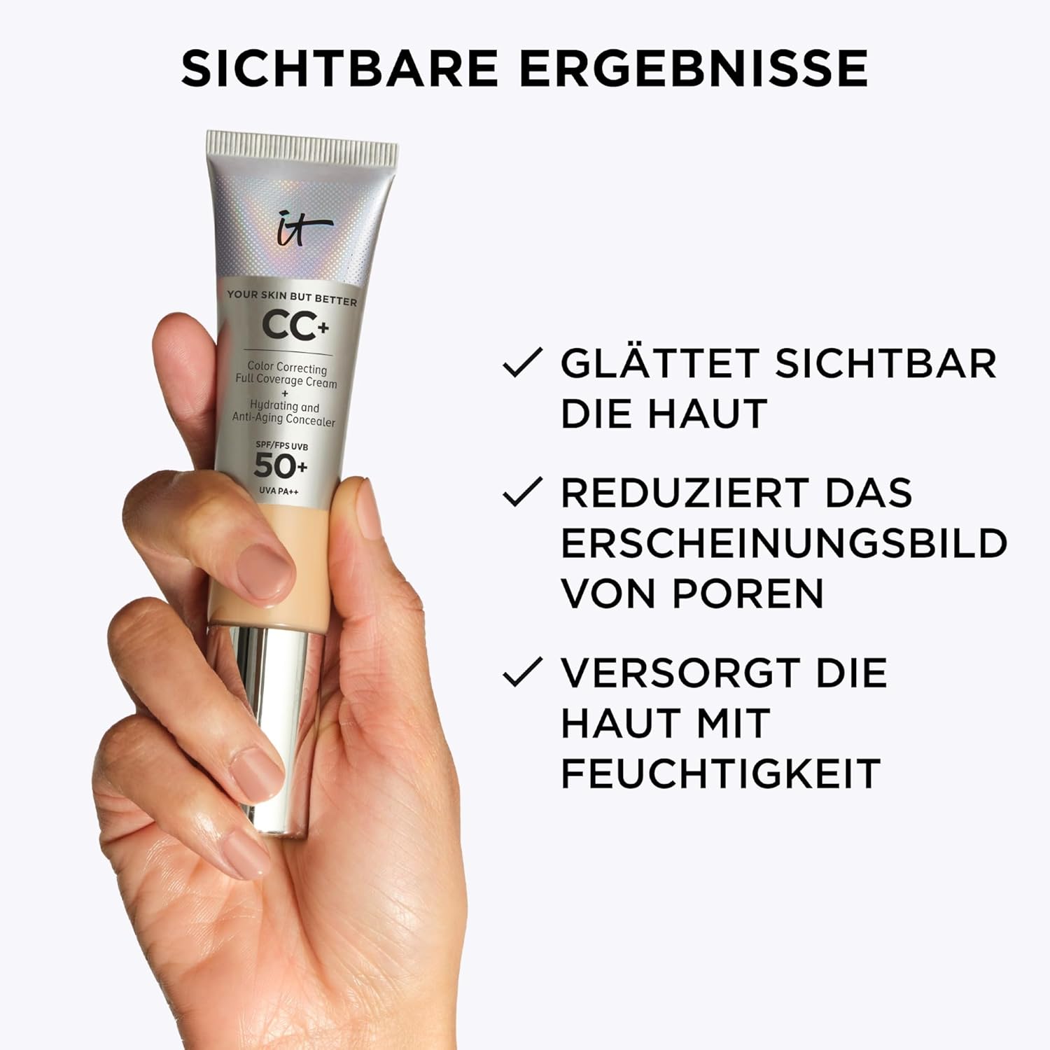 Thumbnail 4 de IT Cosmetics Your Skin But Better CC Cream LSF 50+ – getönte Anti-Aging-Tagescreme als Foundation & Concealer