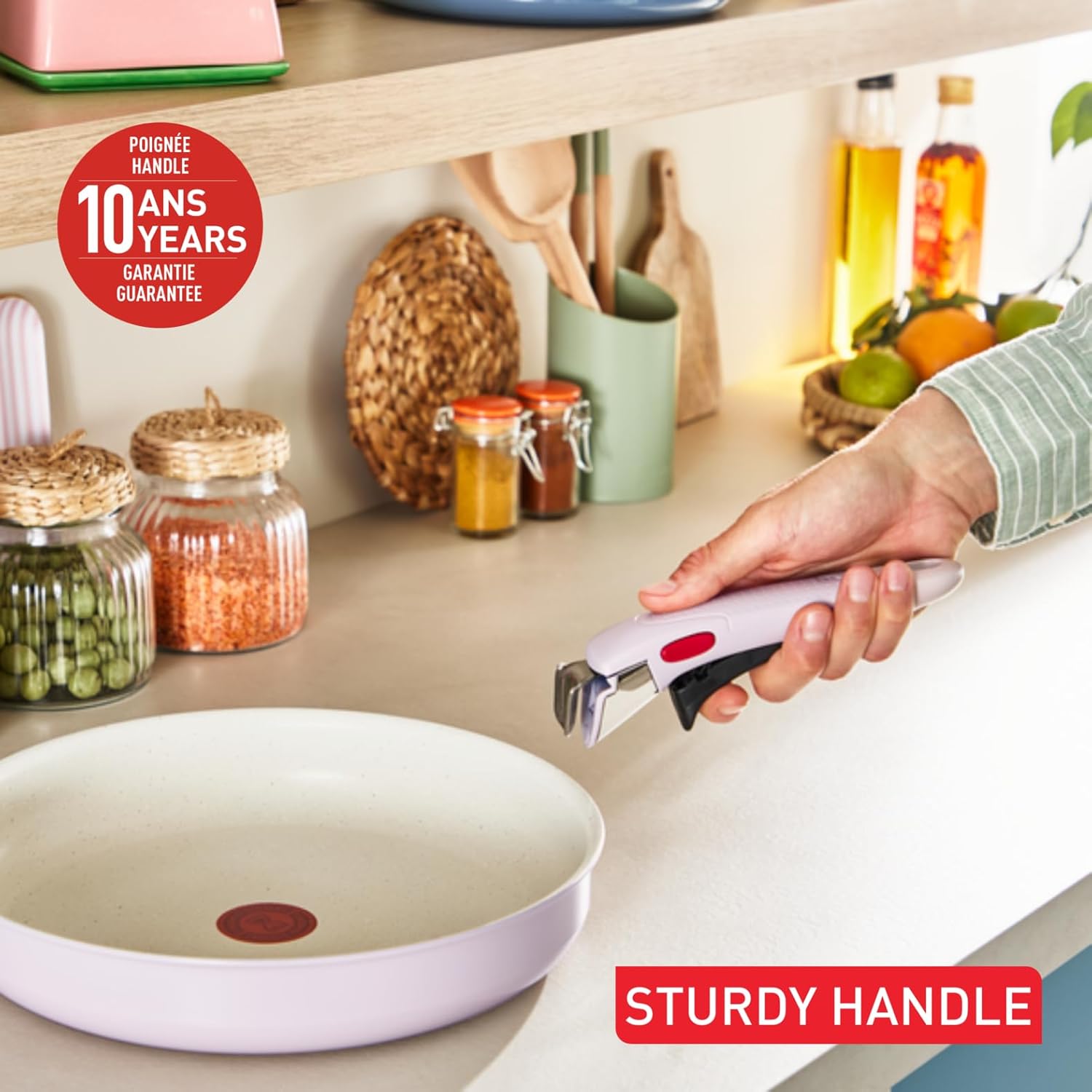 Thumbnail 6 de Tefal Ingenio Serenity 11-Piece Cookware Set (L830SB04) in Pink Clay – induction, stackable non-stick