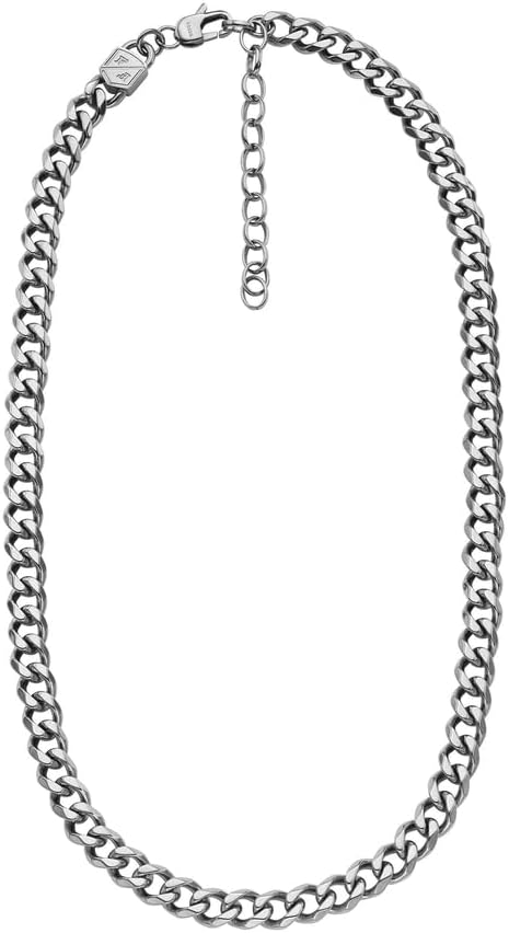 Thumbnail 5 de Fossil Collier en acier inoxydable doré avec fermoir à mosqueton – modèle masculin