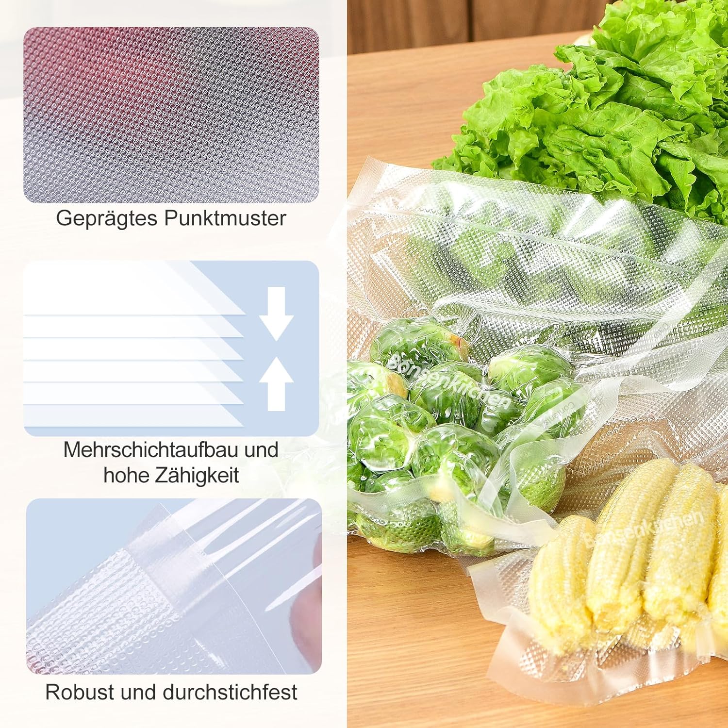 Thumbnail 1 de Bonsenkitchen VB3206 Vakuumrollen 20x600cm