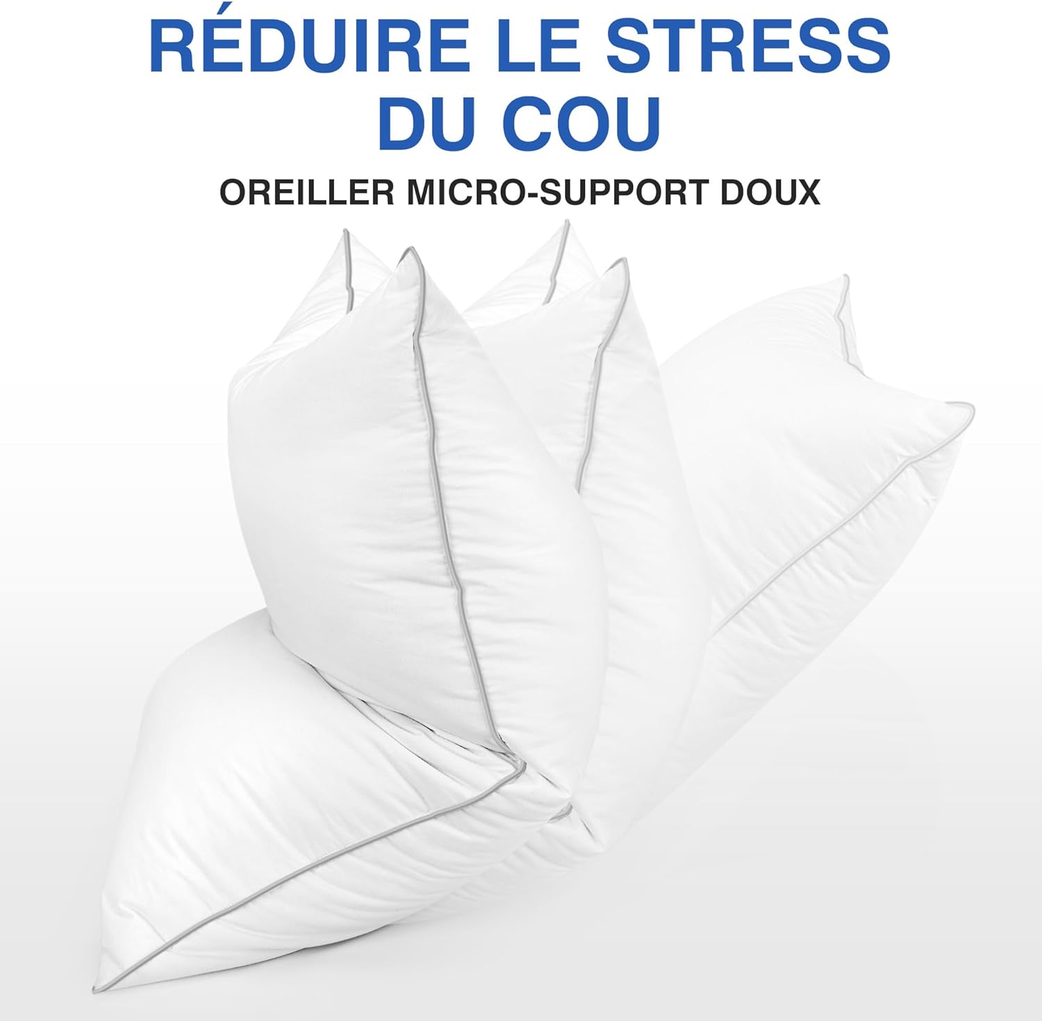 Thumbnail 6 de Oreiller TESQ en plumes de luxe 60x60 cm à triple couche de confort