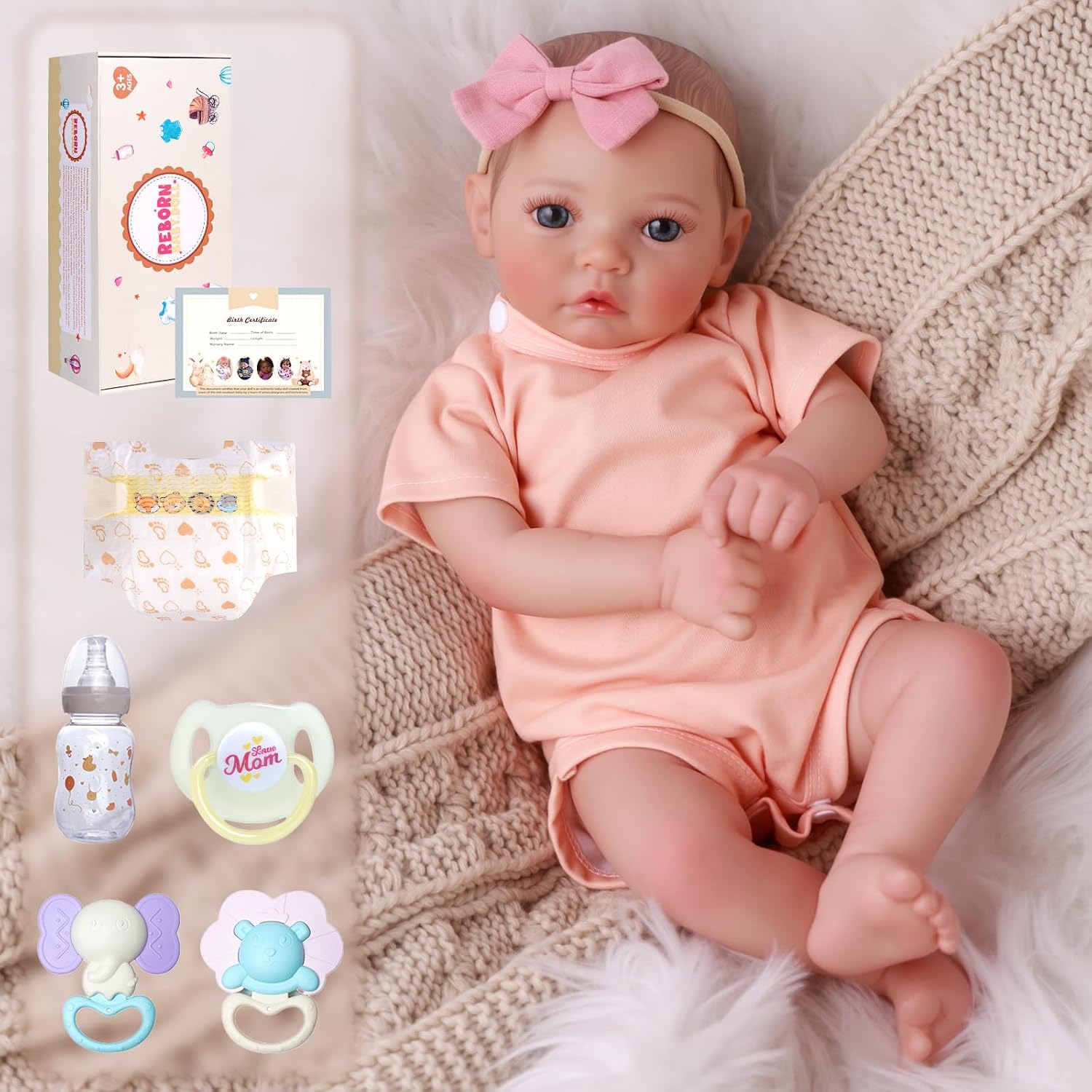 Thumbnail 5 de JIZHI Reborn Babies Dolls 17 Inch Realistic Newborn Girl – A Gentle, Poseable Companion for Creative Play