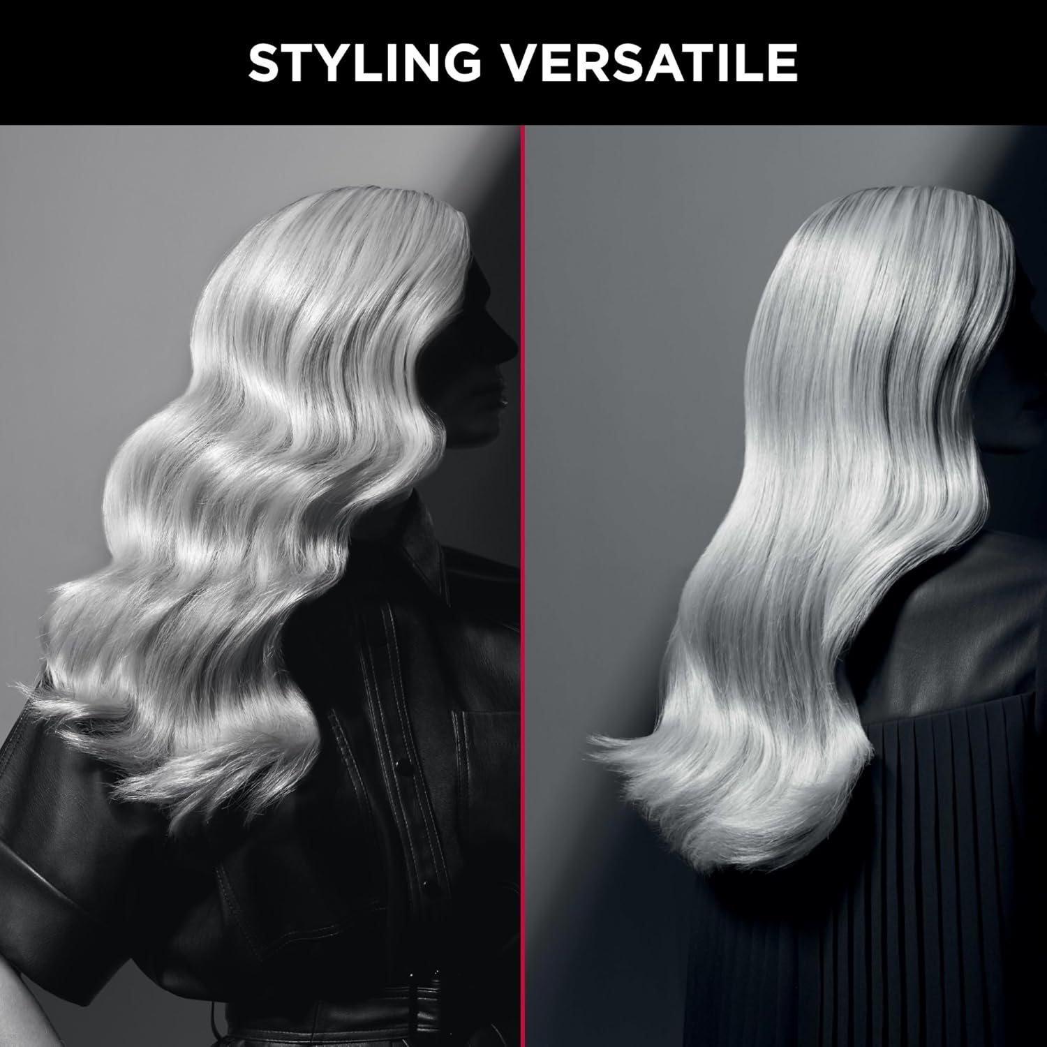 Detalle de Rowenta x KARL LAGERFELD Ferro Conico – Styler Arricciacapelli CF324L: onde naturali, controllo preciso e design iconico