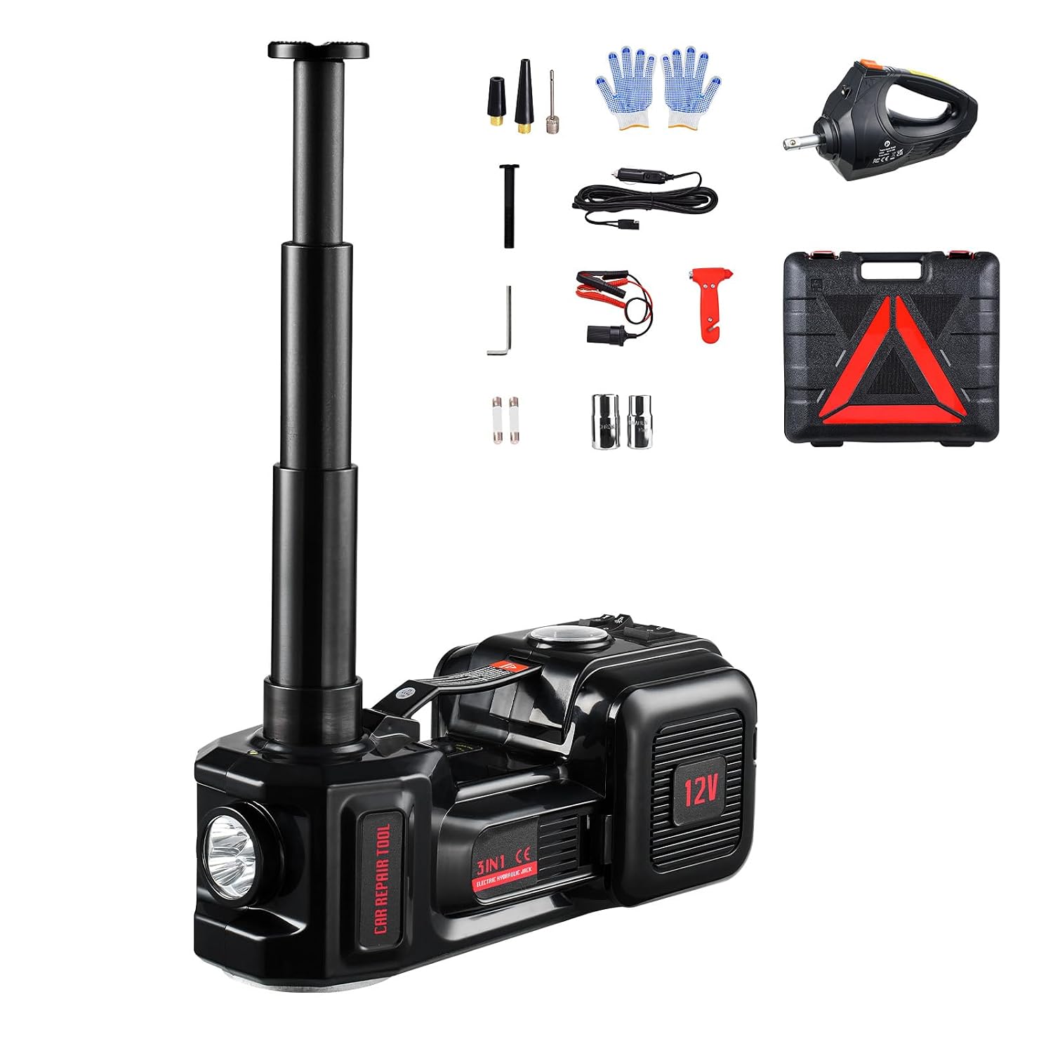 VEVOR Cric Elettrico 5T 12V con LED