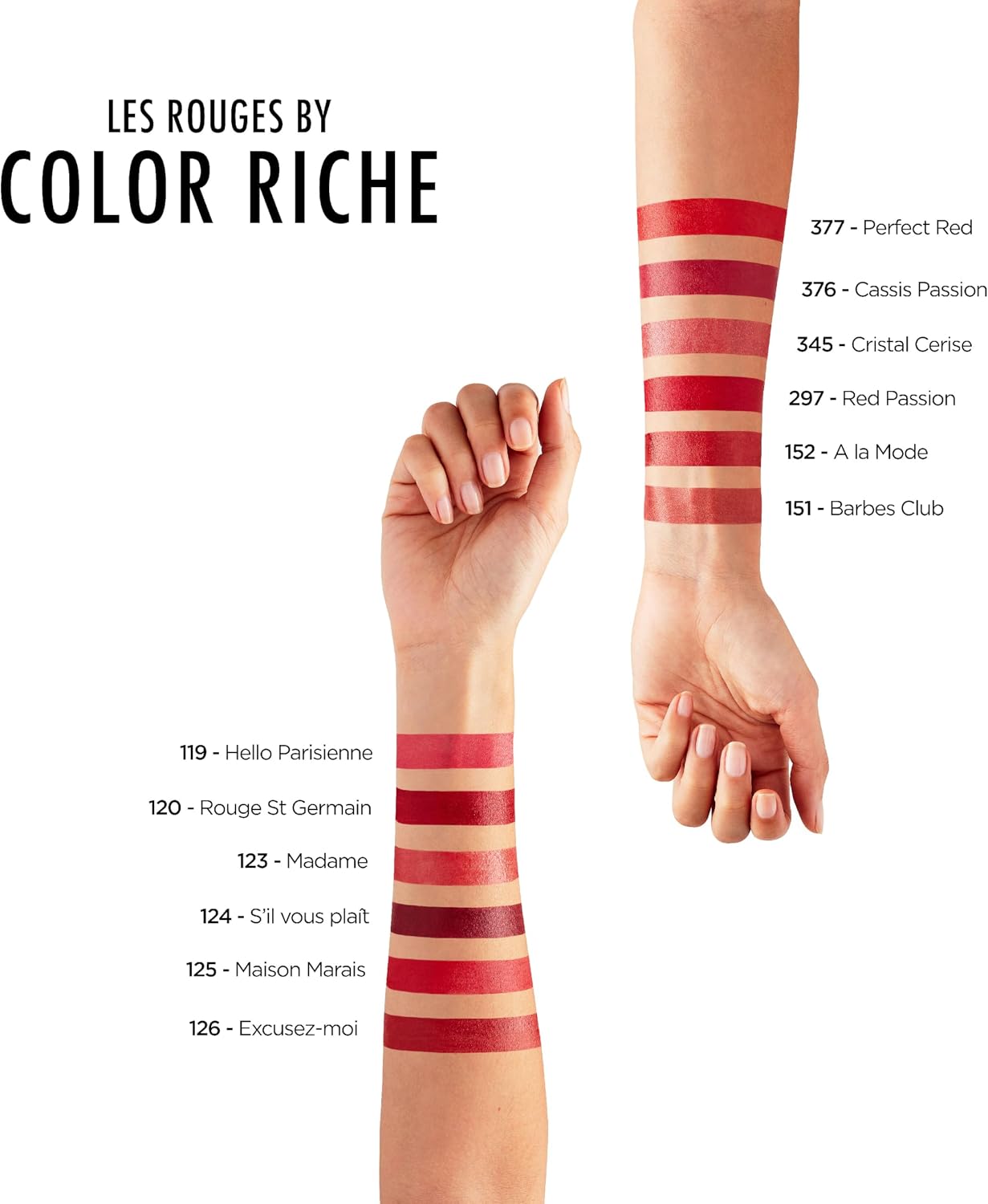 Detalle de L’Oréal Paris Color Riche Satin 297 Red Passion – läppstift med satinfinish