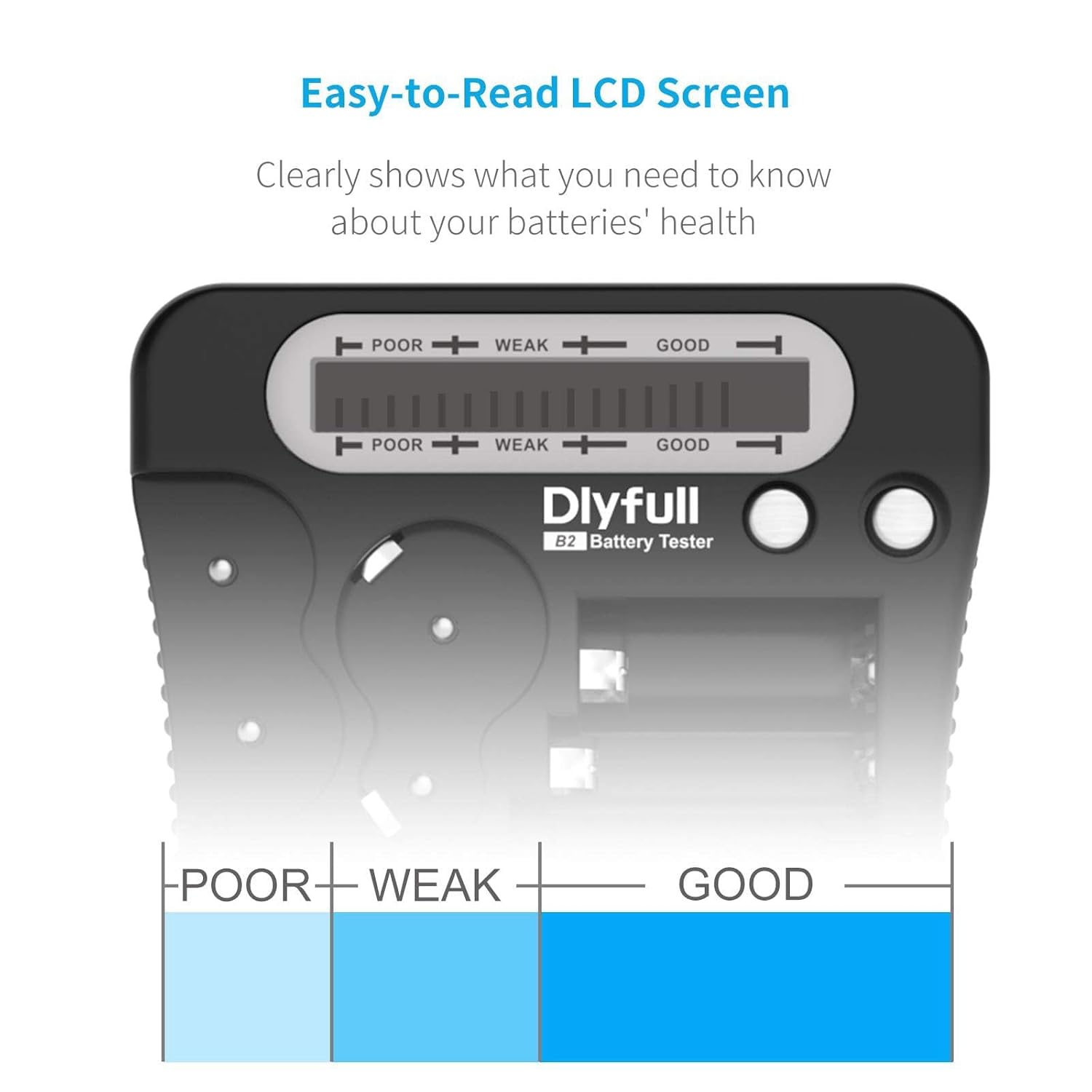 Thumbnail 2 de Dlyfull Battery Tester LCD for AA AAA 1.5V