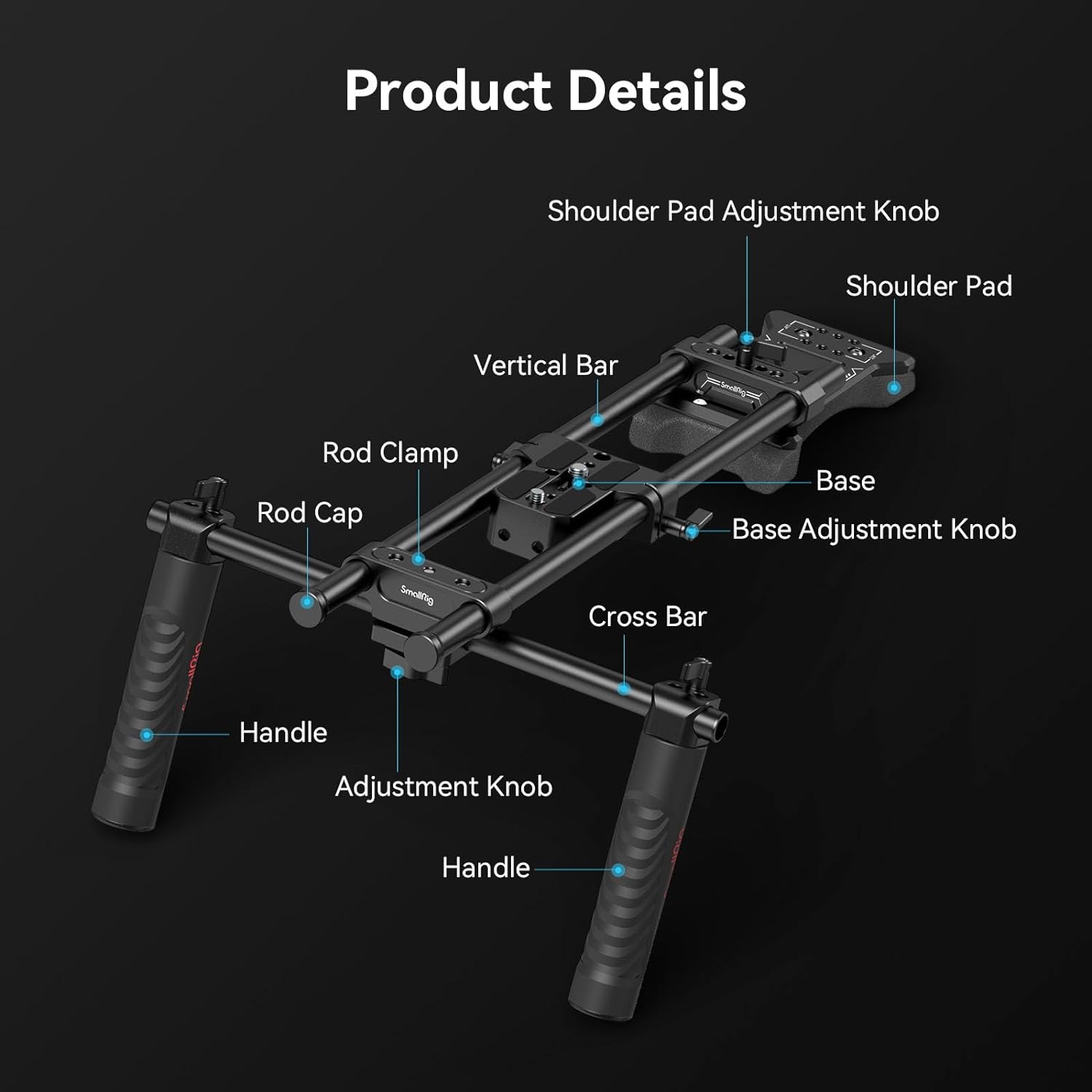 Thumbnail 1 de SMALLRIG 2896C 40cm Shoulder Rig