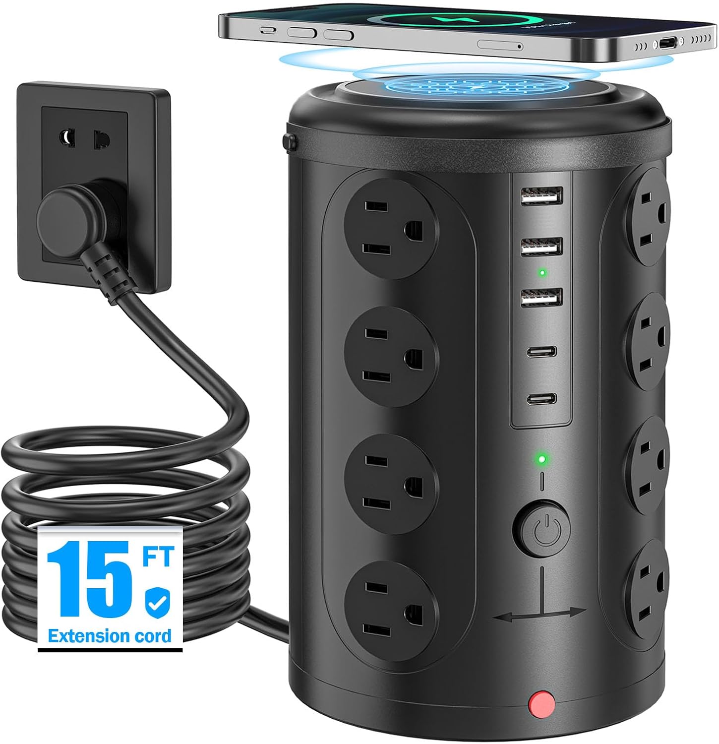 Thumbnail 5 de Tower Power Strip Surge Protector 16 Outlets