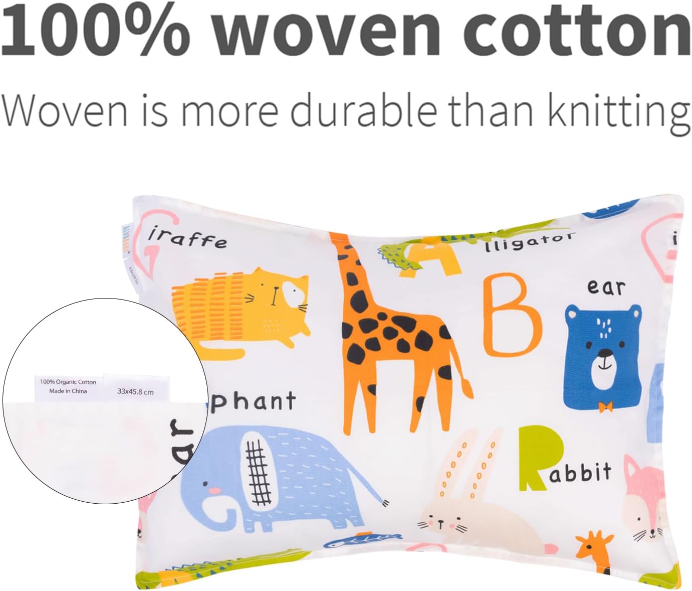 Detalle 2 de ALVA 2L-TPW14-CA Toddler Pillowcases, Cotton, Breathable, Envelope Closure