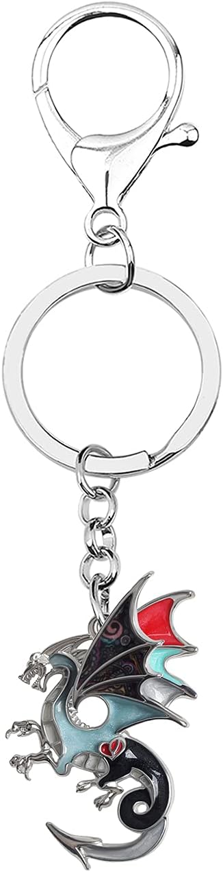 Detalle de Enamel Alloy Dragon Keychain: Fantasy Dinosaur Jewellery for Women and Girls