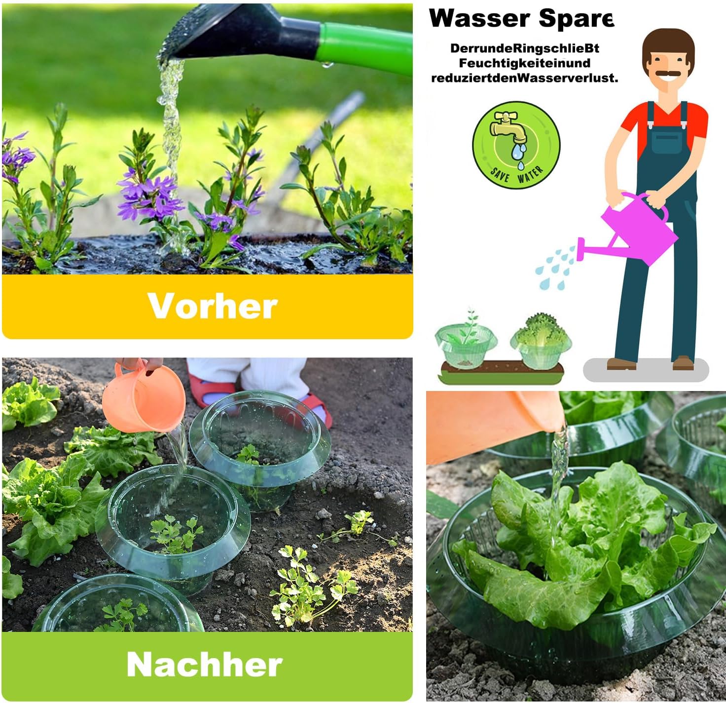 Thumbnail 3 de VDYXEW 30er Schneckenkragen aus PET – verstärkter Schneckenschutz für Salat & Kohl